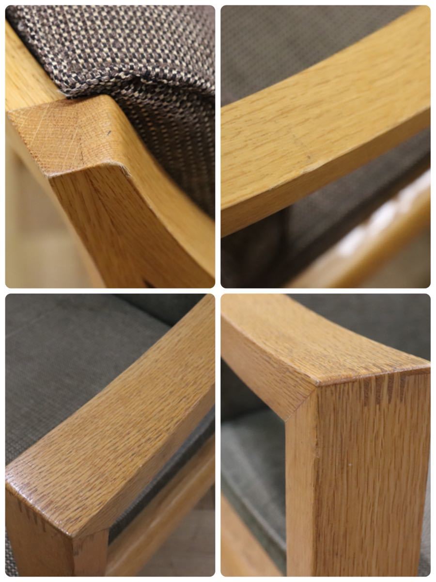 GMDH1 ○ nissin / 日進木工 アームチェア 4脚セット 椅子 ダイニングチェア オーク材 北欧 古民家 ビンテージ 検)キツツキ シラカワ 飛騨