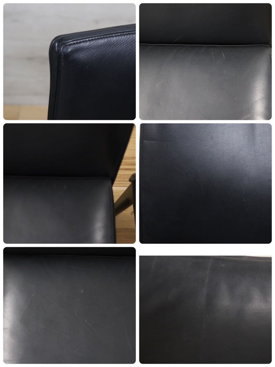 GMDH31○WITTMANN / ヴィットマン セダン チェア 6脚セット 黒 総革 IDC大塚家具 オーストリア 定価約182万 Jan Armgardt