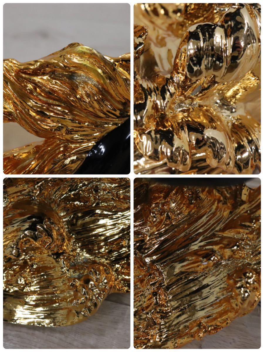 GMDTN31C ○ 飯田商事 iida 置物 馬 樹脂製 ブラック&金色 インテリア オブジェ 輸入雑貨