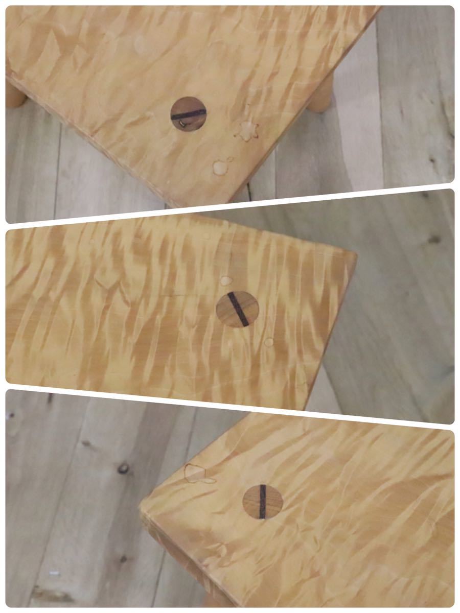 GMDH206I○ アトリエ木馬 / ATELIER MOKUBA 栃無垢材 橡 スツール 椅子 花台 飾り台 北欧スタイル