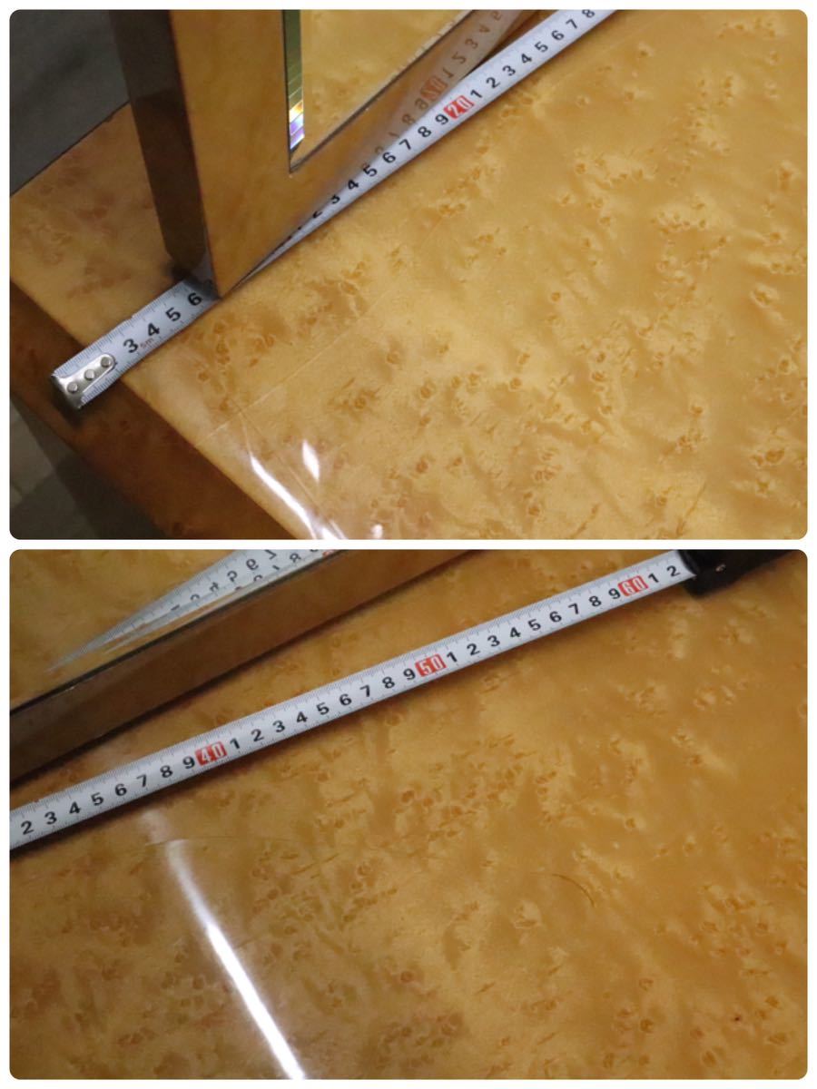 GMDK498○ 初音の家具 田中家具製作所 最高級 婚礼家具 泉州桐ダンス ドレッサー 鏡台 化粧台 バーズアイメープル