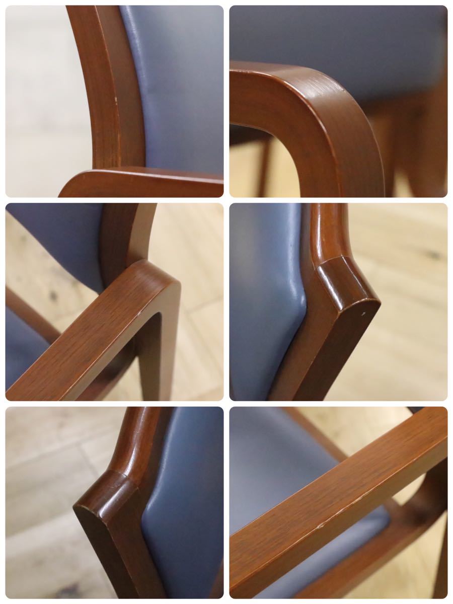 GMEK25○ arflex / アルフレックス NUチェア 川上元美 ダイニングチェア アームチェア 2脚セット イタリアモダン 定価約16万