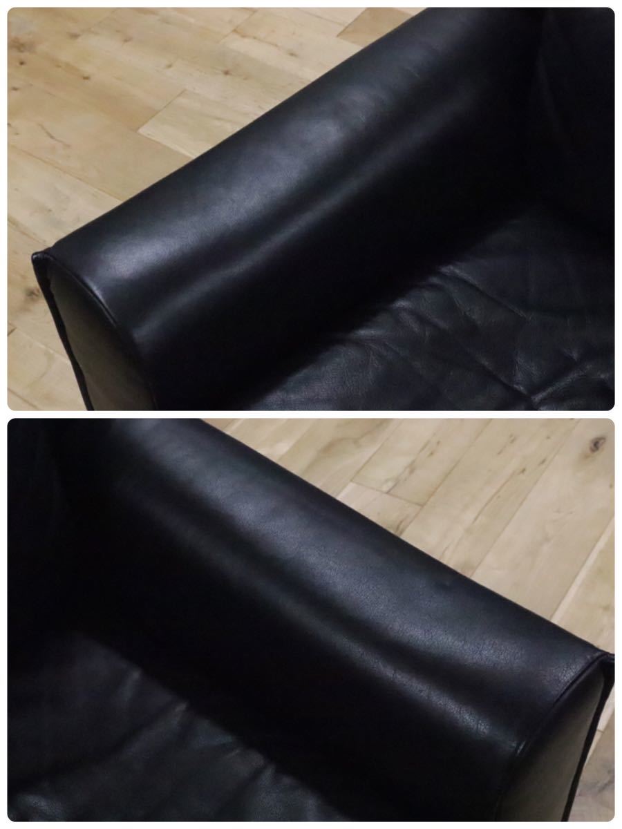 GMEH19○ knoll / ノール オット・ザフ Heli Collection ヘリコレクション ラウンジチェア 1人掛け シングルソファ 本革 定価約38万