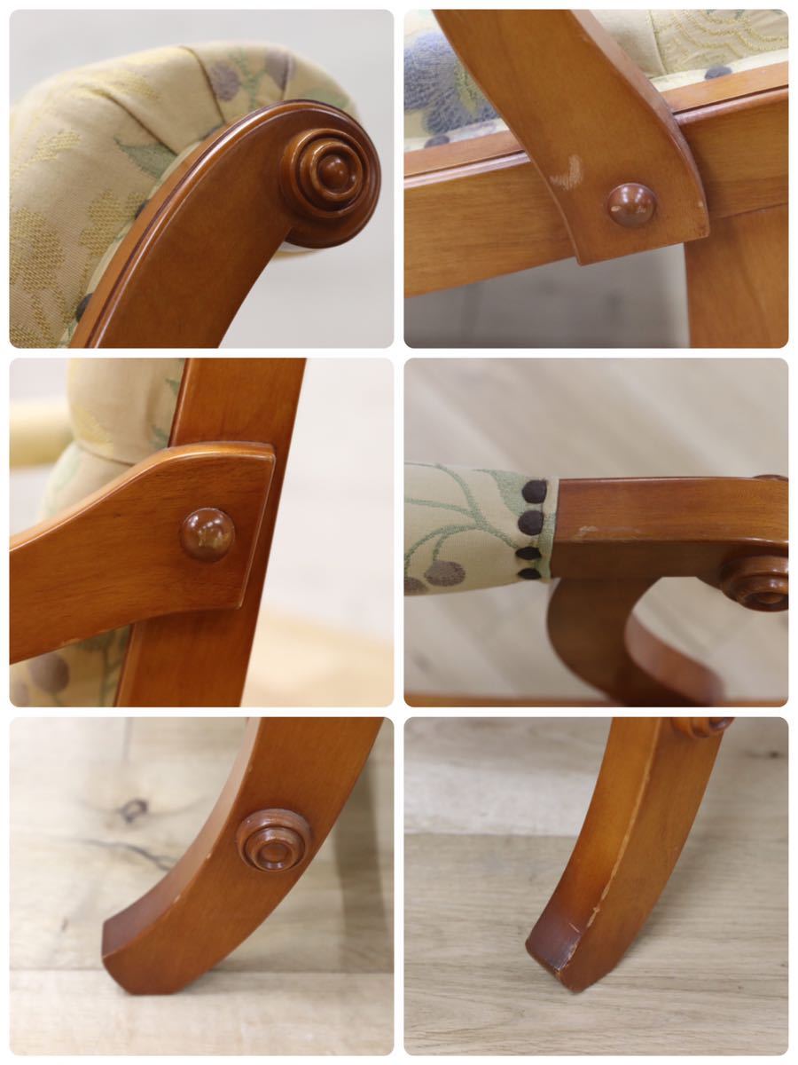 GMEH59D○横浜ダニエル / DANIEL boot ブーツ イージーチェア パーソナルチェア アーリーアメリカン ソファ アームチェア 樺桜 定価約26万