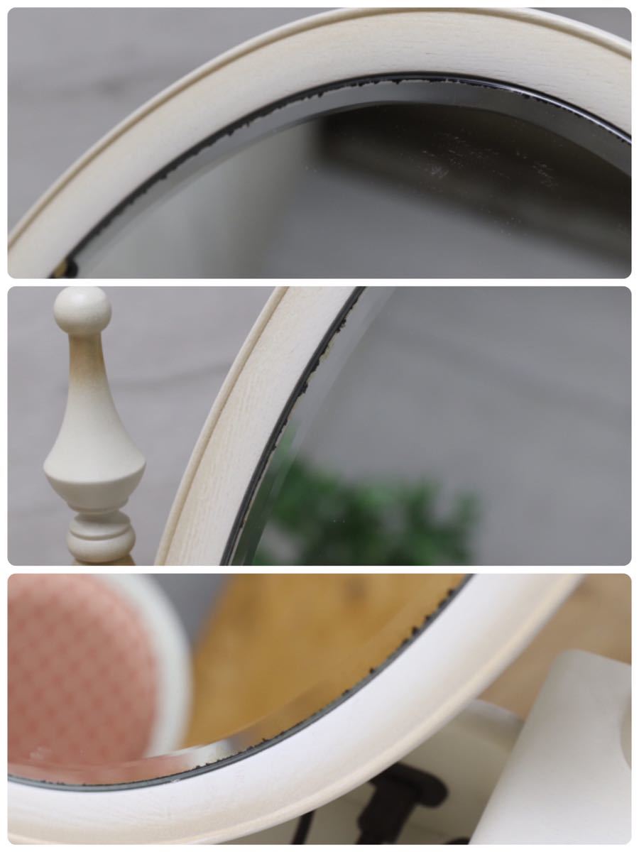 GMEN40○松永工房 KOBO フィオ ドレッサー チェア 椅子 鏡台 化粧台 姫家具 白家具 ロココ調 シャビー 定価20万弱 検)カンティーニュ