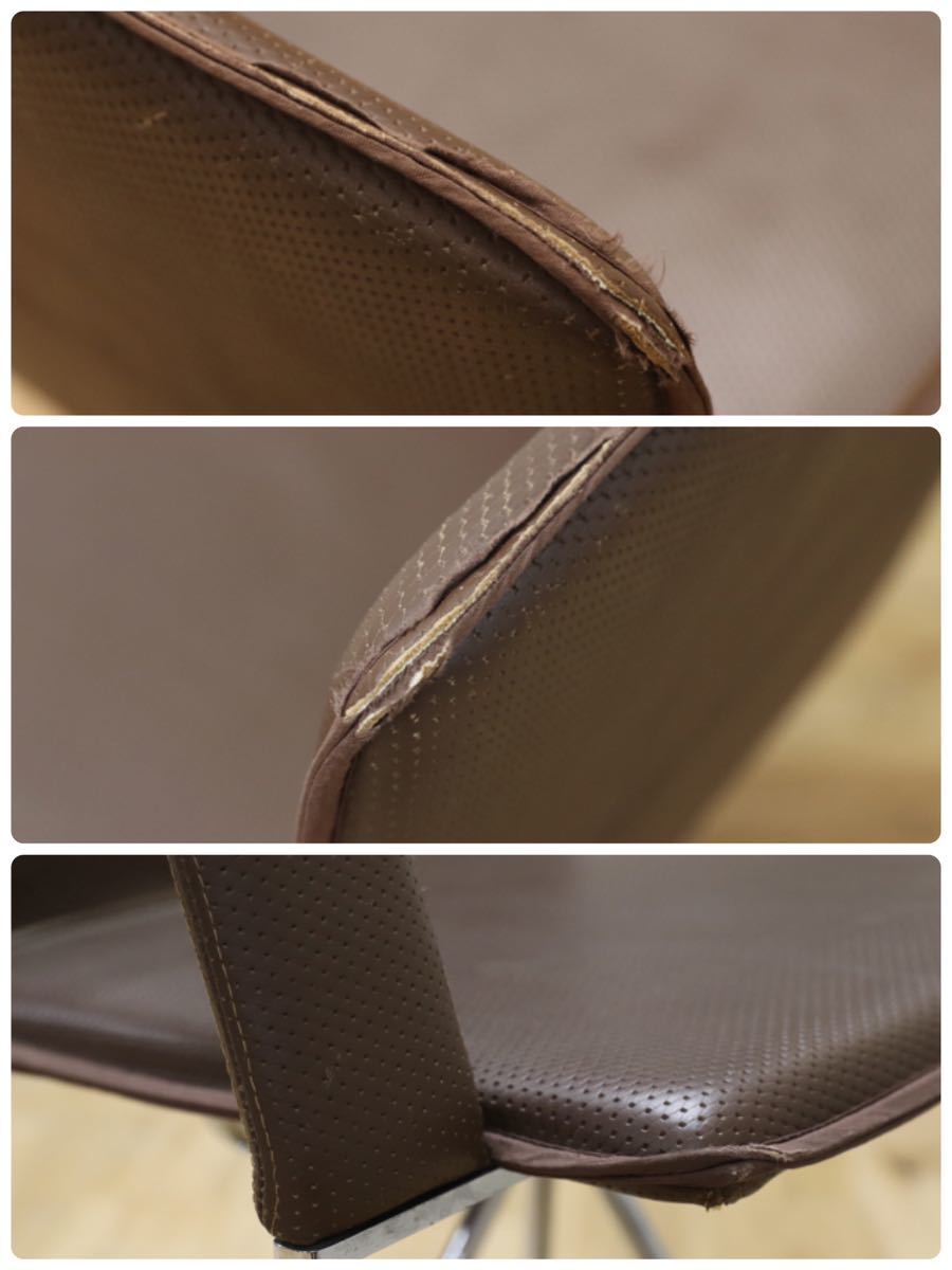 GMEK259A○Saporiti Italia / サポリティ イタリア 回転式 レザーチェア 高級 モダン 希少 ヴィンテージ 椅子 アームチェア