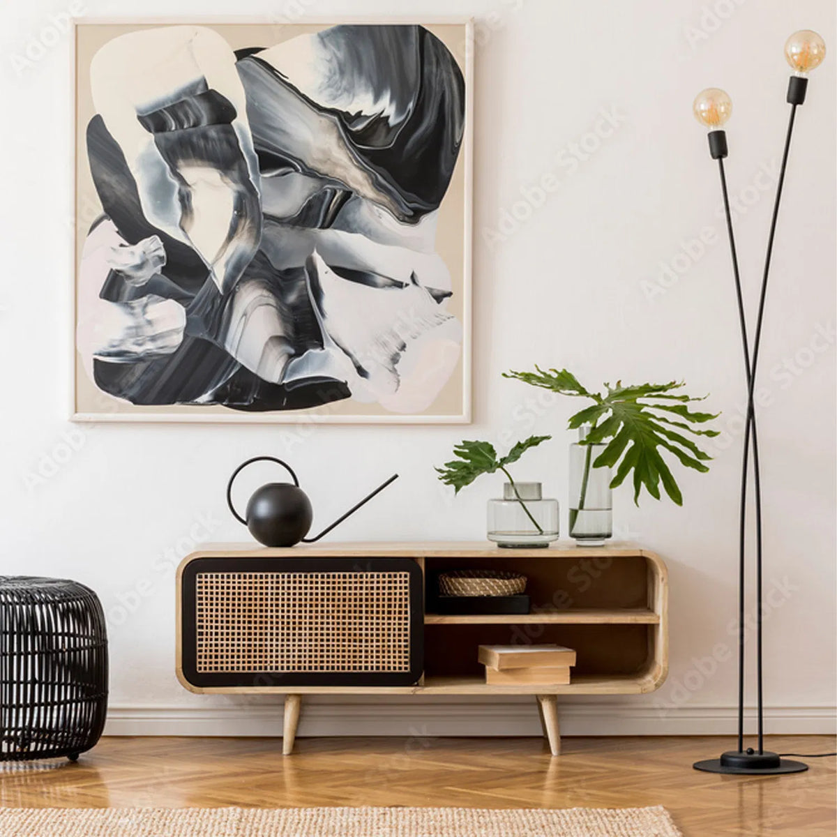 GMDTN31A ○ 飯田商事 iida 置物 馬 樹脂製 ブラック&シルバー色