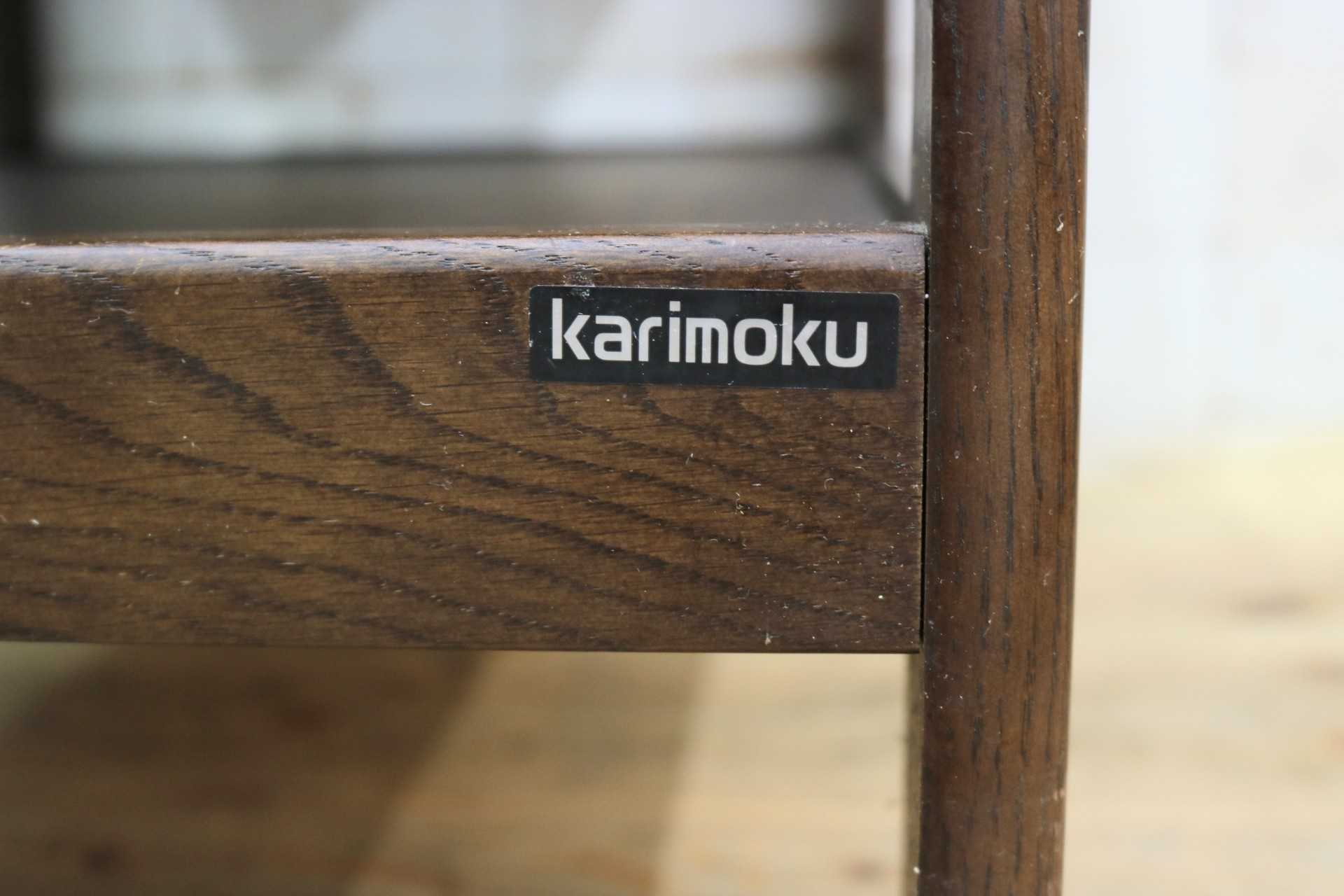 GMIK519◯karimoku / カリモク 木製 ワゴン キッチンワゴン トロリーワゴン サイドテーブル ラック キャスター レトロ 国産家具