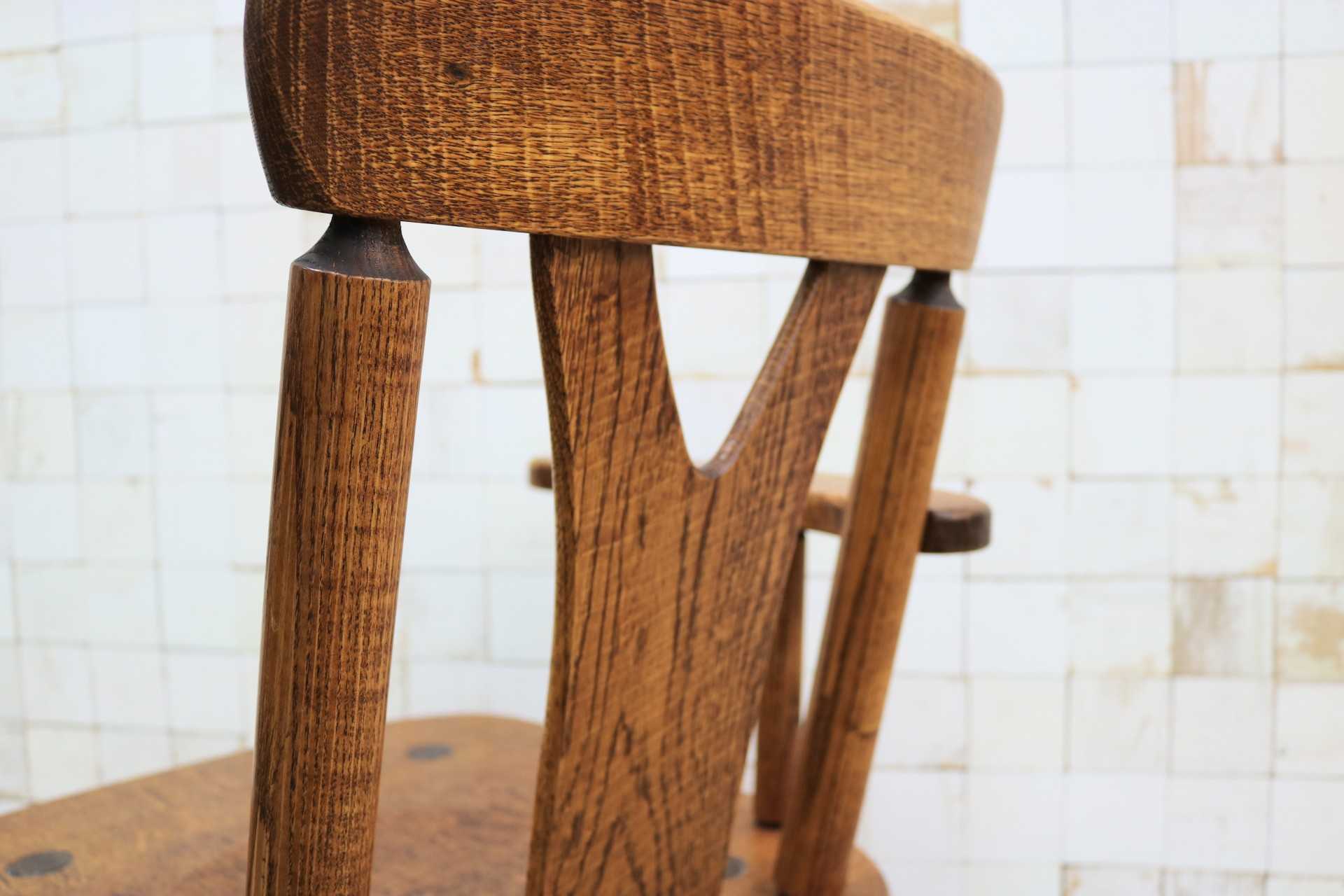 GMIO253A◯矢澤金太郎 逸品 ダイニングチェア アームチェア 椅子 無垢材 作家 工房 家具 カントリー