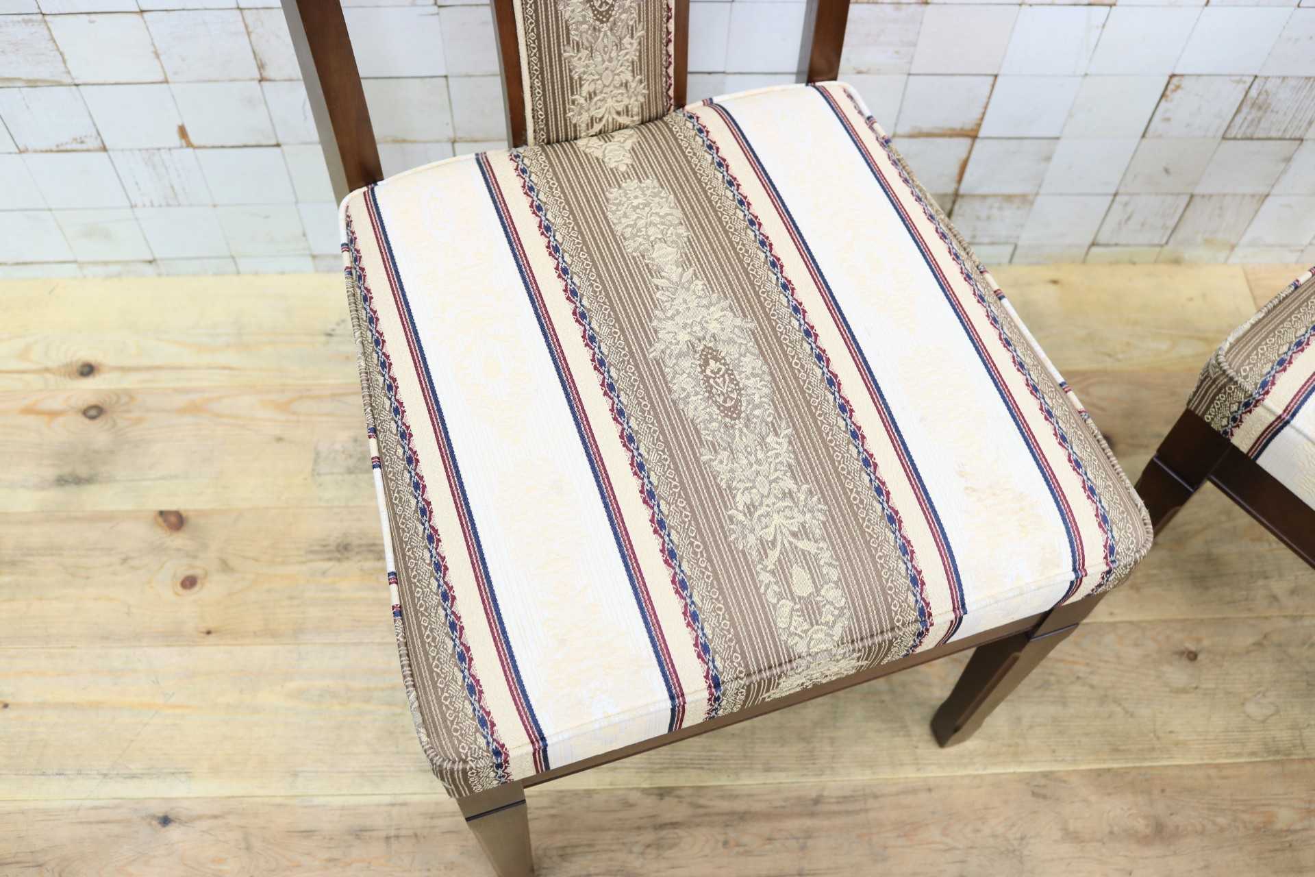 GMIK589○maruni / マルニ 地中海 ニースII ダイニングチェア 2脚 食卓椅子 ファブリック クラシック アンティーク ヨーロピアン