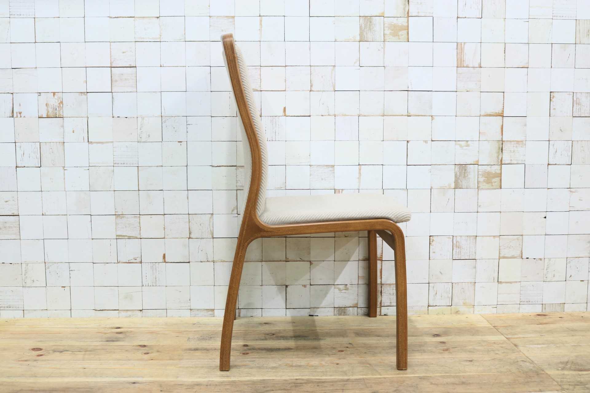 GMIK580C○Tendo / 天童木工 ダイニングチェア アームレスチェア 椅子 ベージュ 曲木 ファブリック ナチュラル モダン