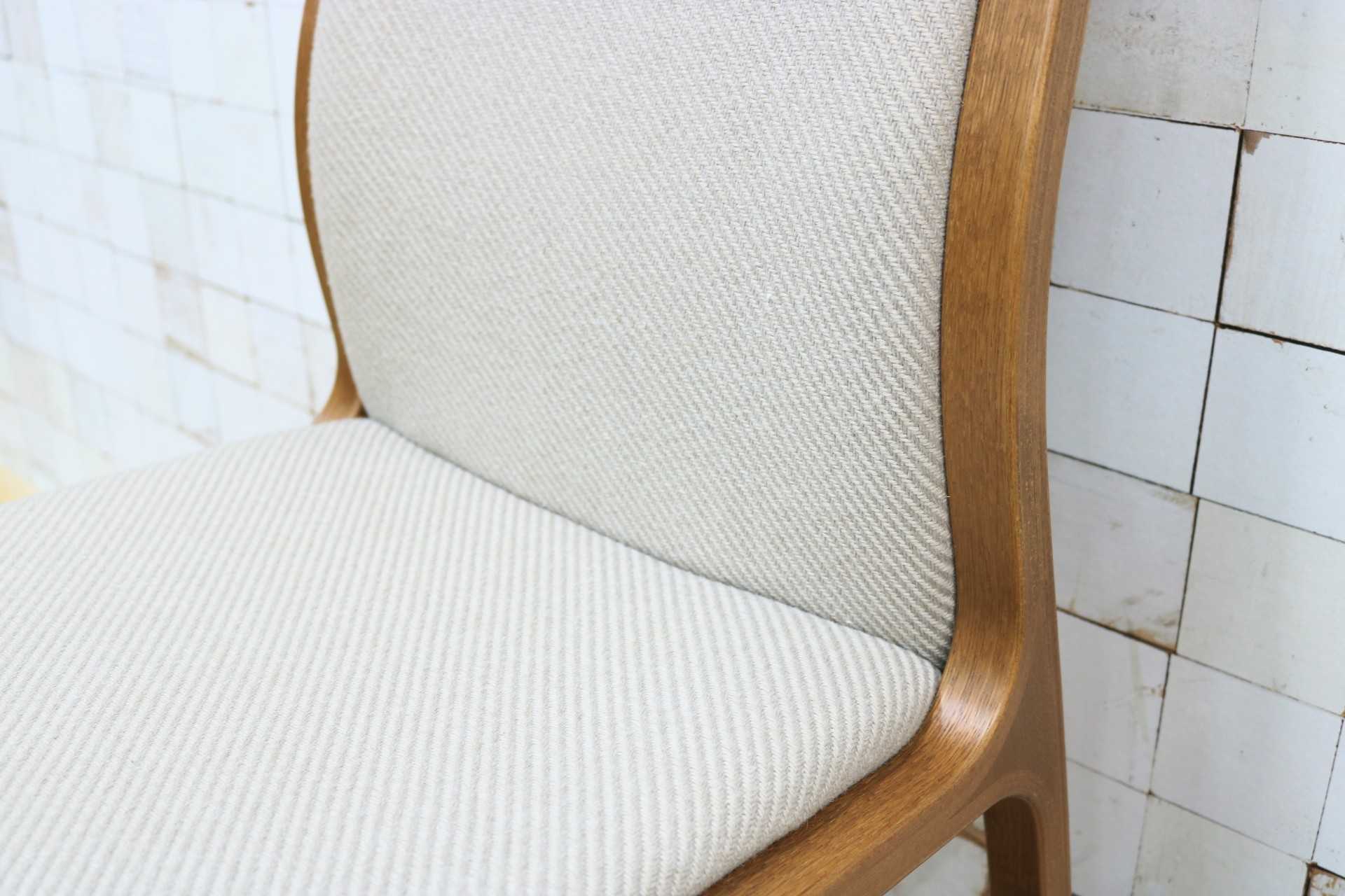 GMIK580C○Tendo / 天童木工 ダイニングチェア アームレスチェア 椅子 ベージュ 曲木 ファブリック ナチュラル モダン