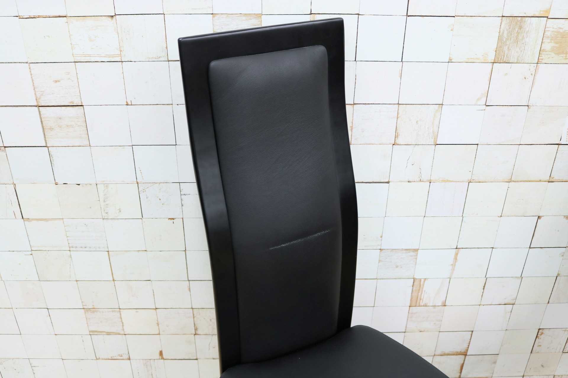 GMIK661A◯karimoku / カリモク CE35 ダイニングチェア 2脚セット ハイバックチェア 本革 スタイリッシュ モダン シンプル 国産家具 展示品