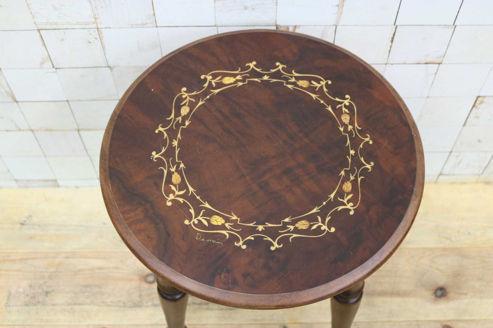 GMIK608○Demain / ドマン スツール 椅子 腰掛け サイドテーブル 花台 イタリア製 エレガント クラシック ヨーロピアン アンティーク