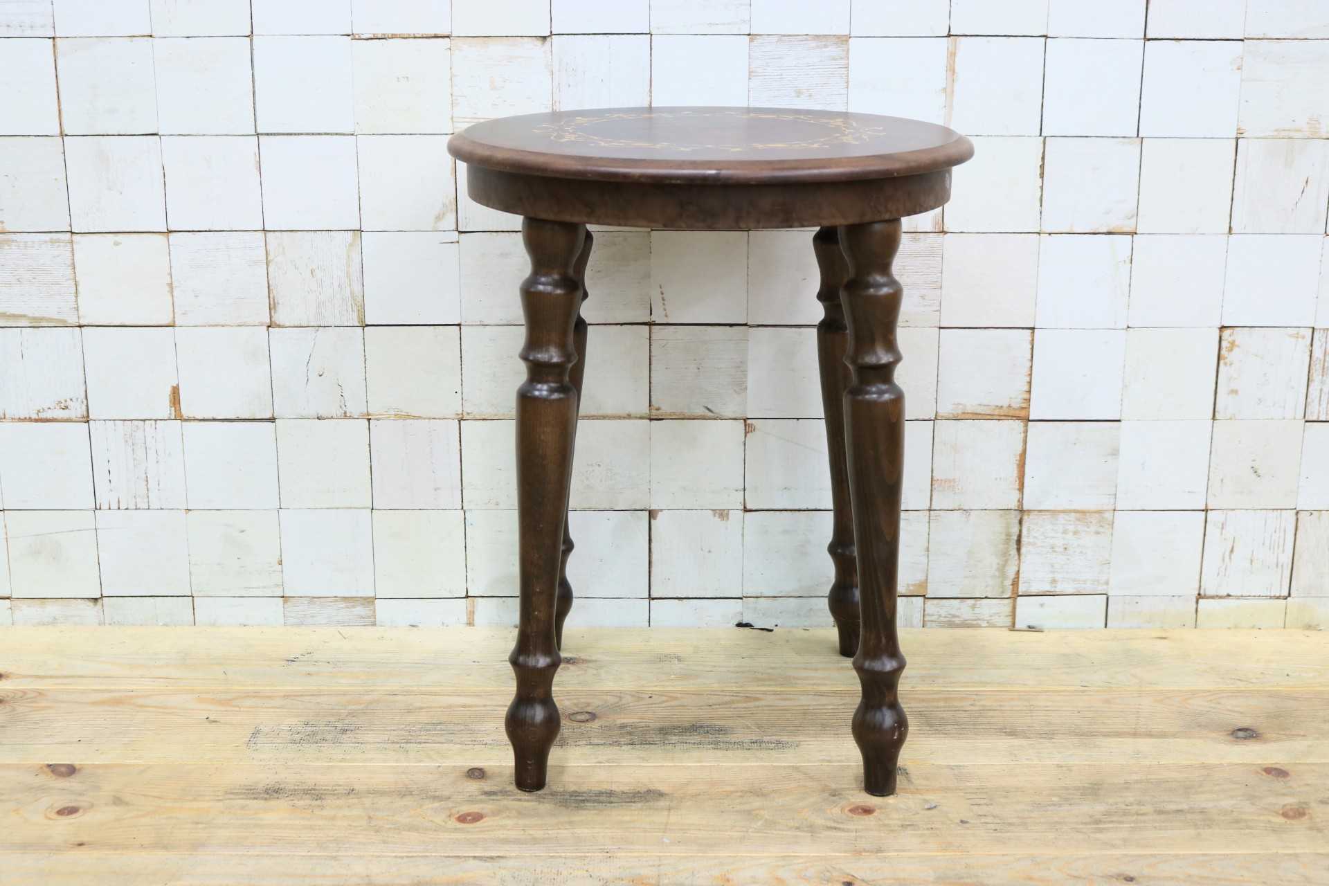 GMIK608○Demain / ドマン スツール 椅子 腰掛け サイドテーブル 花台 イタリア製 エレガント クラシック ヨーロピアン アンティーク