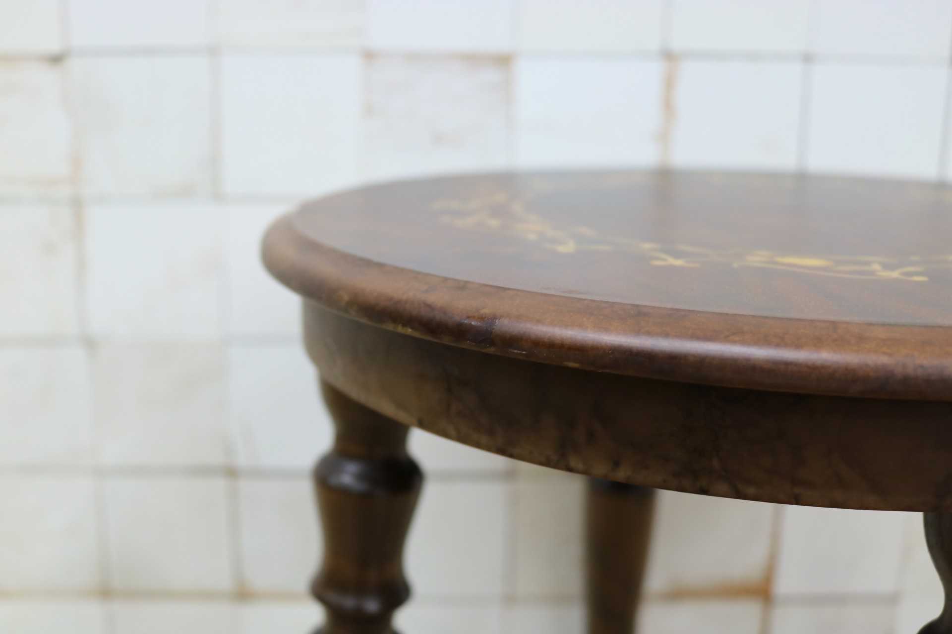 GMIK608○Demain / ドマン スツール 椅子 腰掛け サイドテーブル 花台 イタリア製 エレガント クラシック ヨーロピアン アンティーク