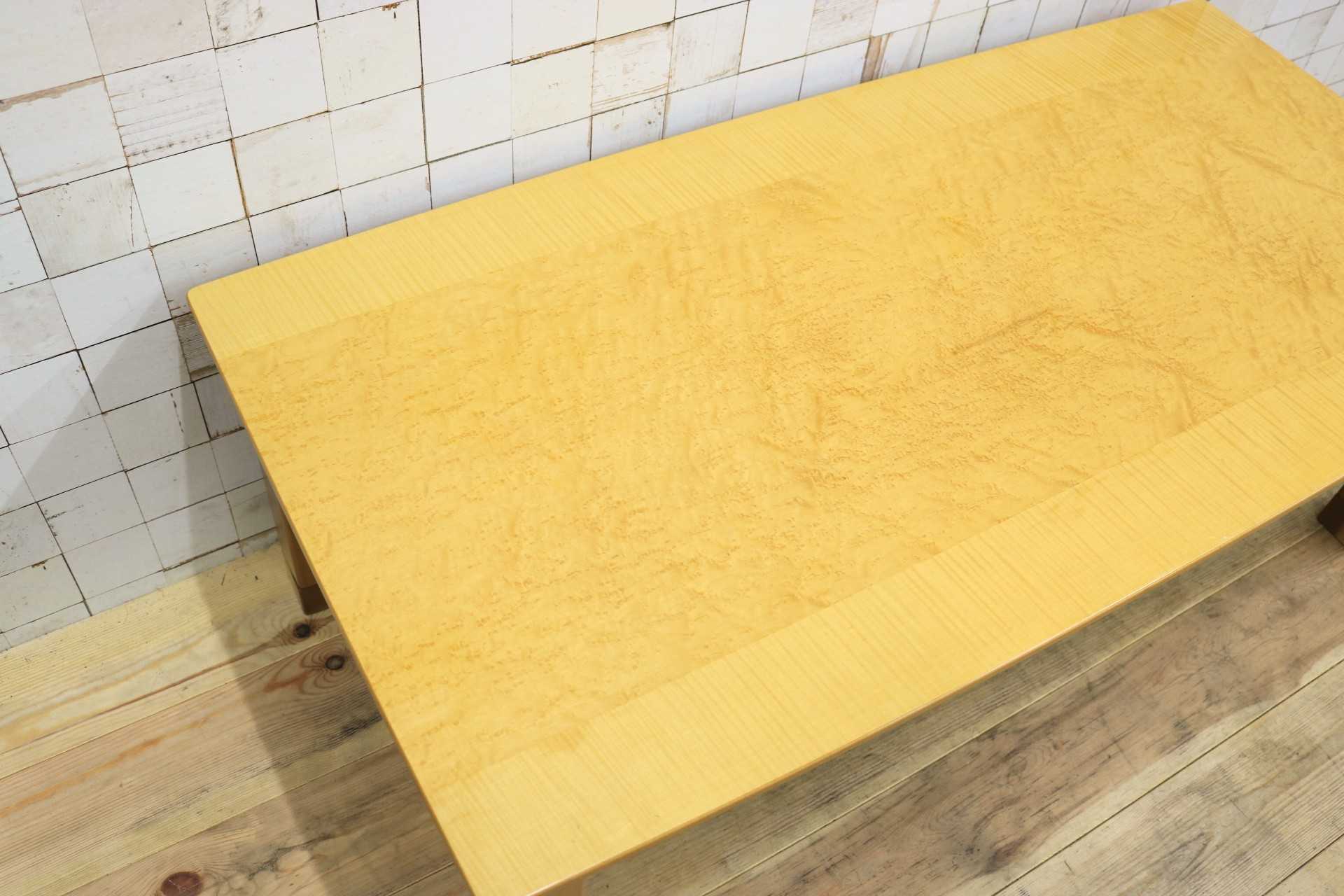 GMIK711○センターテーブル リビングテーブル ローテーブル 机 テーブル 木製 バーズアイメープル ナチュラル 検）モリシゲ