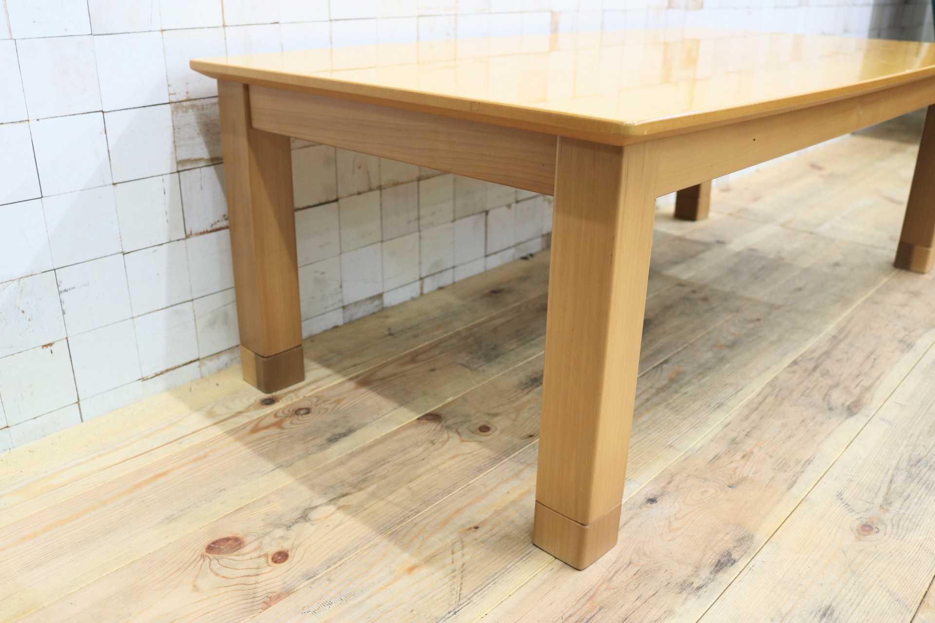 GMIK711○センターテーブル リビングテーブル ローテーブル 机 テーブル 木製 バーズアイメープル ナチュラル 検）モリシゲ