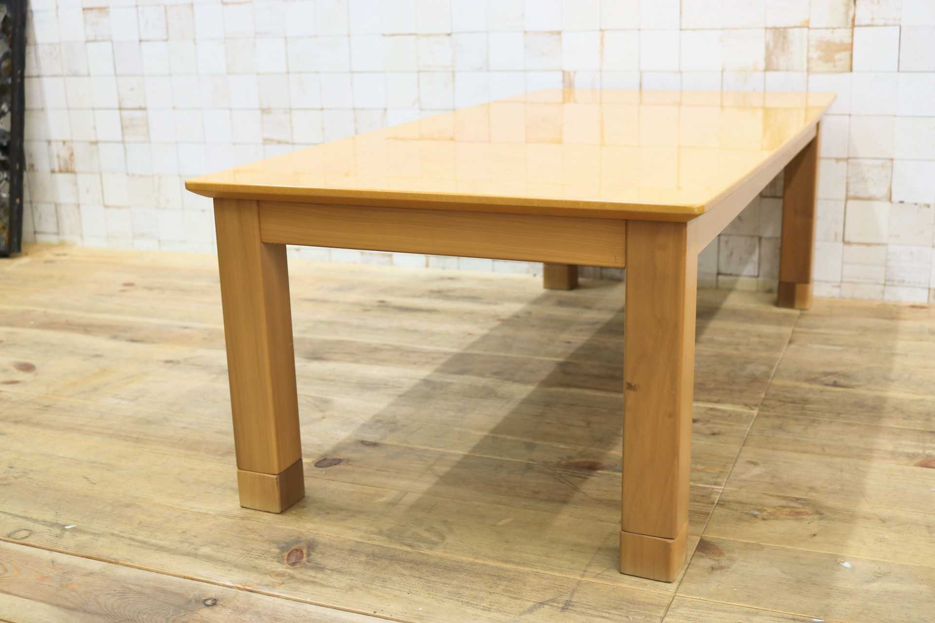 GMIK711○センターテーブル リビングテーブル ローテーブル 机 テーブル 木製 バーズアイメープル ナチュラル 検）モリシゲ