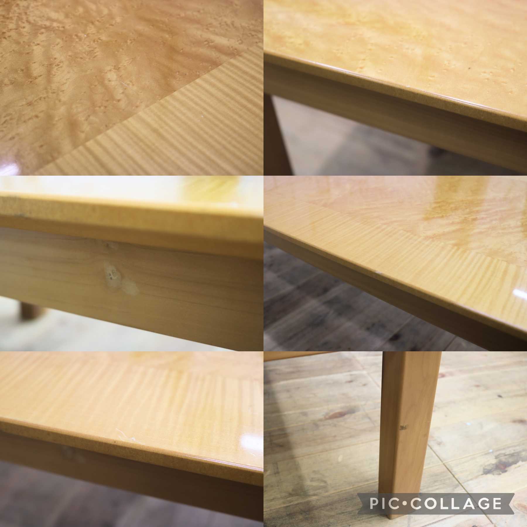 GMIK711○センターテーブル リビングテーブル ローテーブル 机 テーブル 木製 バーズアイメープル ナチュラル 検）モリシゲ