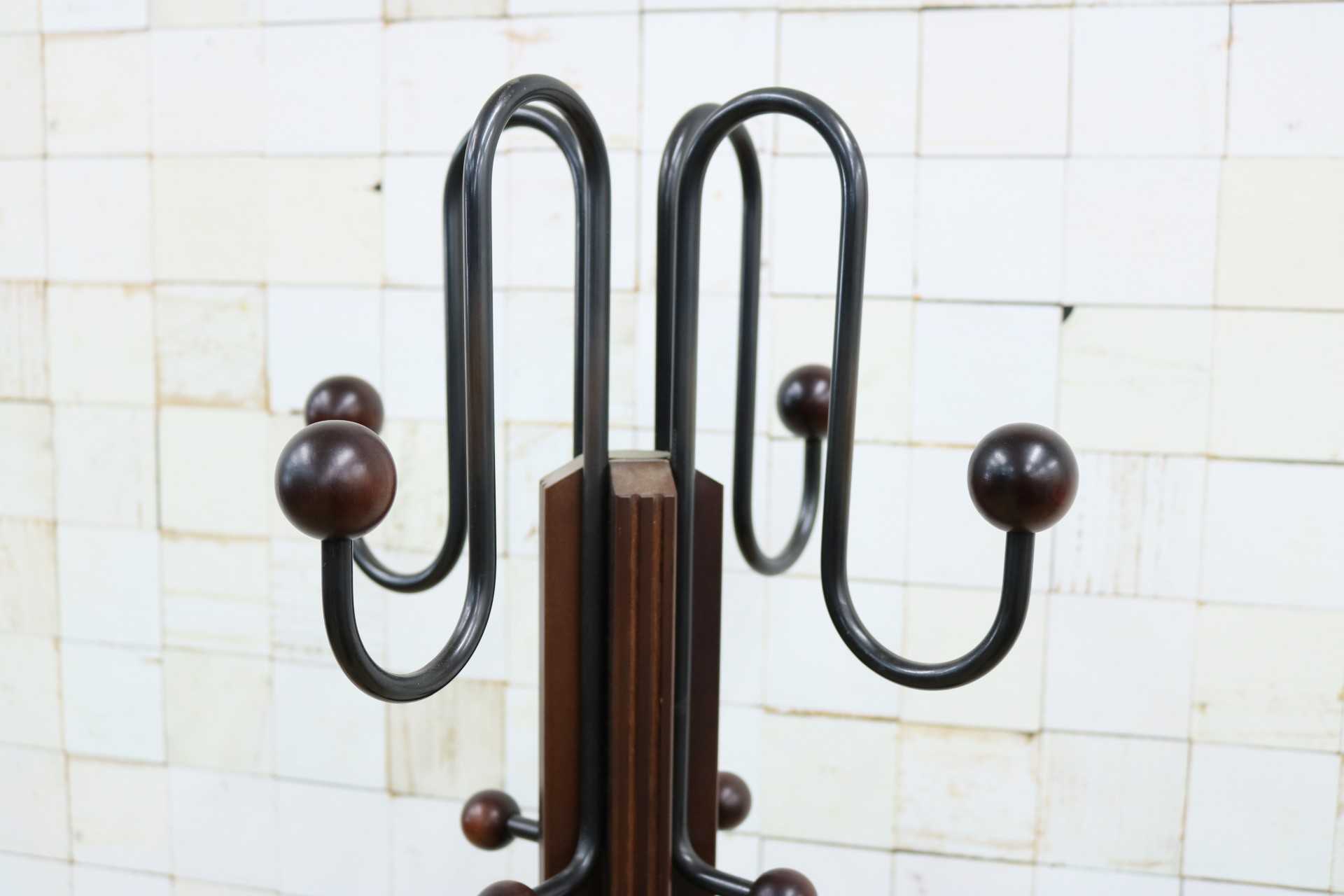 GMIH457○karimoku / カリモク ポールラック ハンガーラック 帽子掛け コートハンガー 木製 レトロ ミッドセンチュリー モダン 国産家具