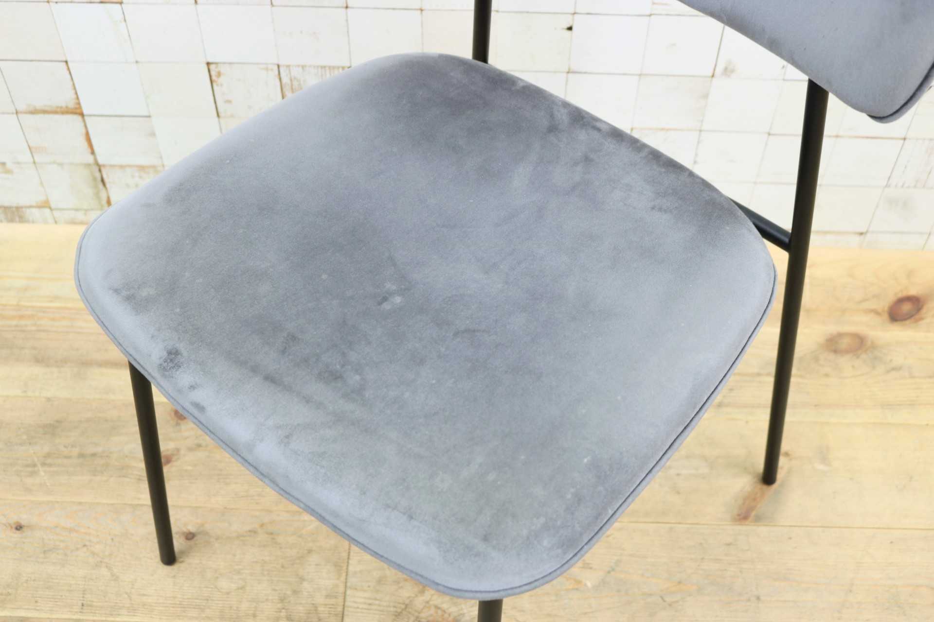 GMIH542A◯Calligaris / カリガリス Fifties フィフティーズ ダイニングチェア アームレスチェア 食卓椅子 椅子 ベロア イタリア モダン