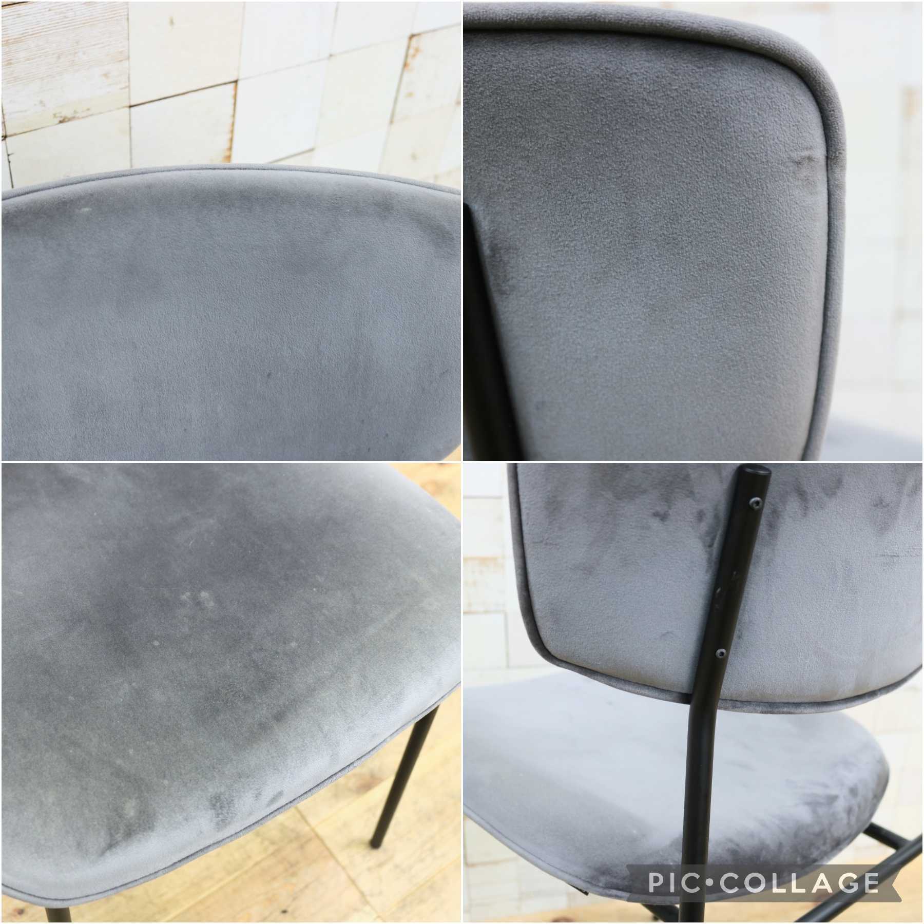 GMIH542A◯Calligaris / カリガリス Fifties フィフティーズ ダイニングチェア アームレスチェア 食卓椅子 椅子 ベロア イタリア モダン