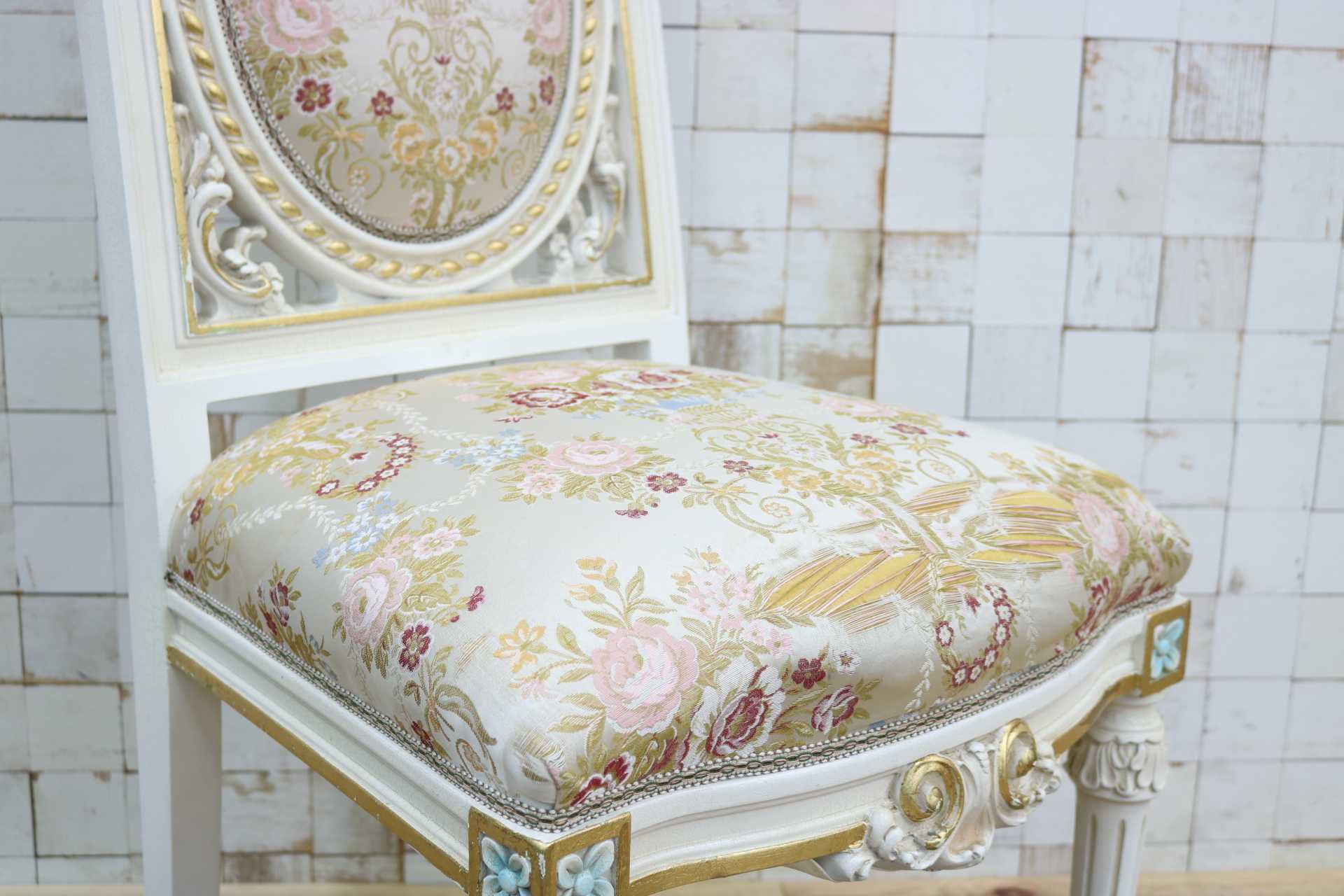 GMJK6A○SILIK / シリック ダイニングチェア 食卓椅子 サイドチェア ファブリック イタリア最高峰 姫家具 ロココ様式 クラシック