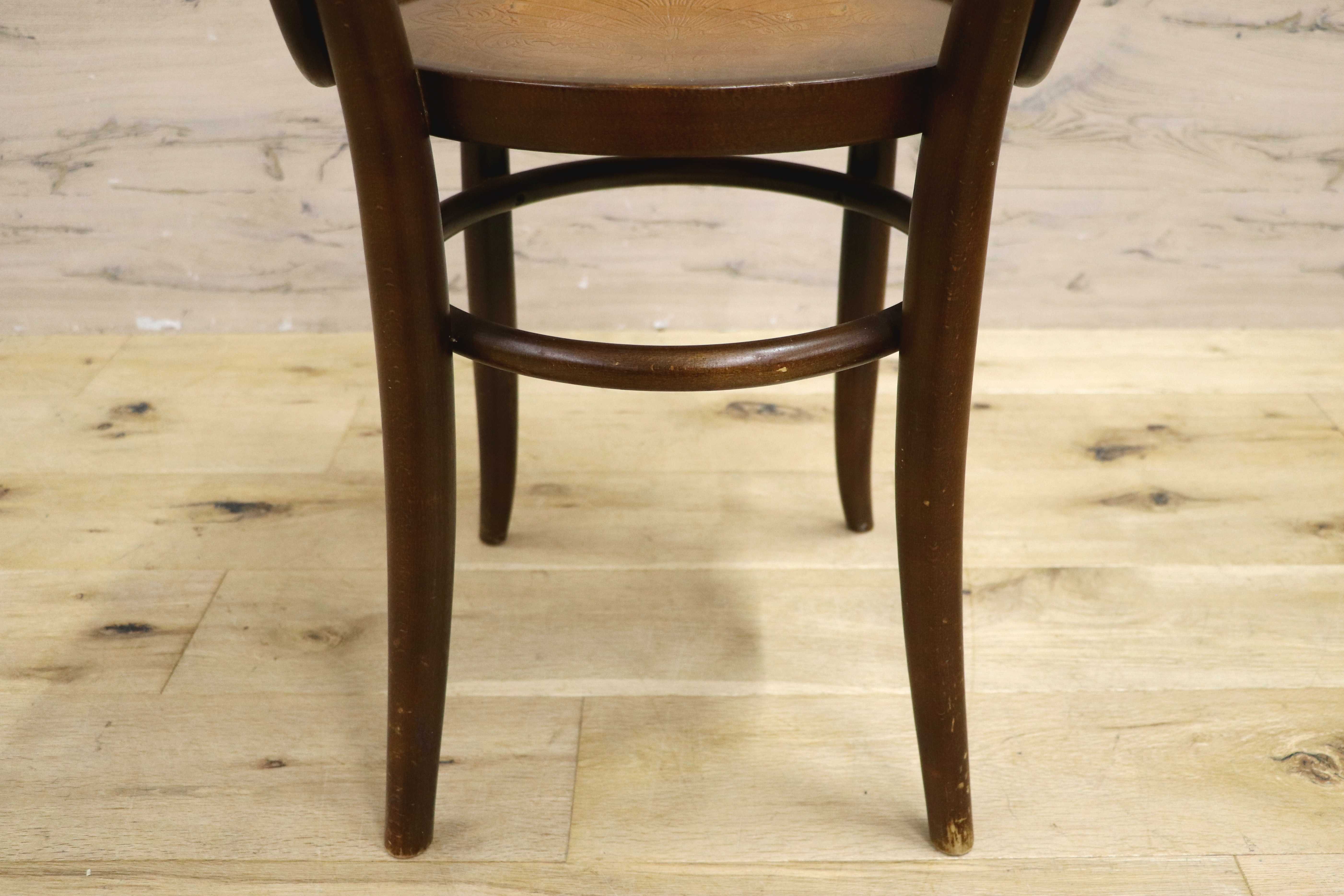 GMIH287B○秋田木工 / AKIMOKU IDC大塚家具 ダイニングチェア 曲木 彫刻 ベントウッド 木製 ダブルループ 椅子 アームレス ヴィンテージ