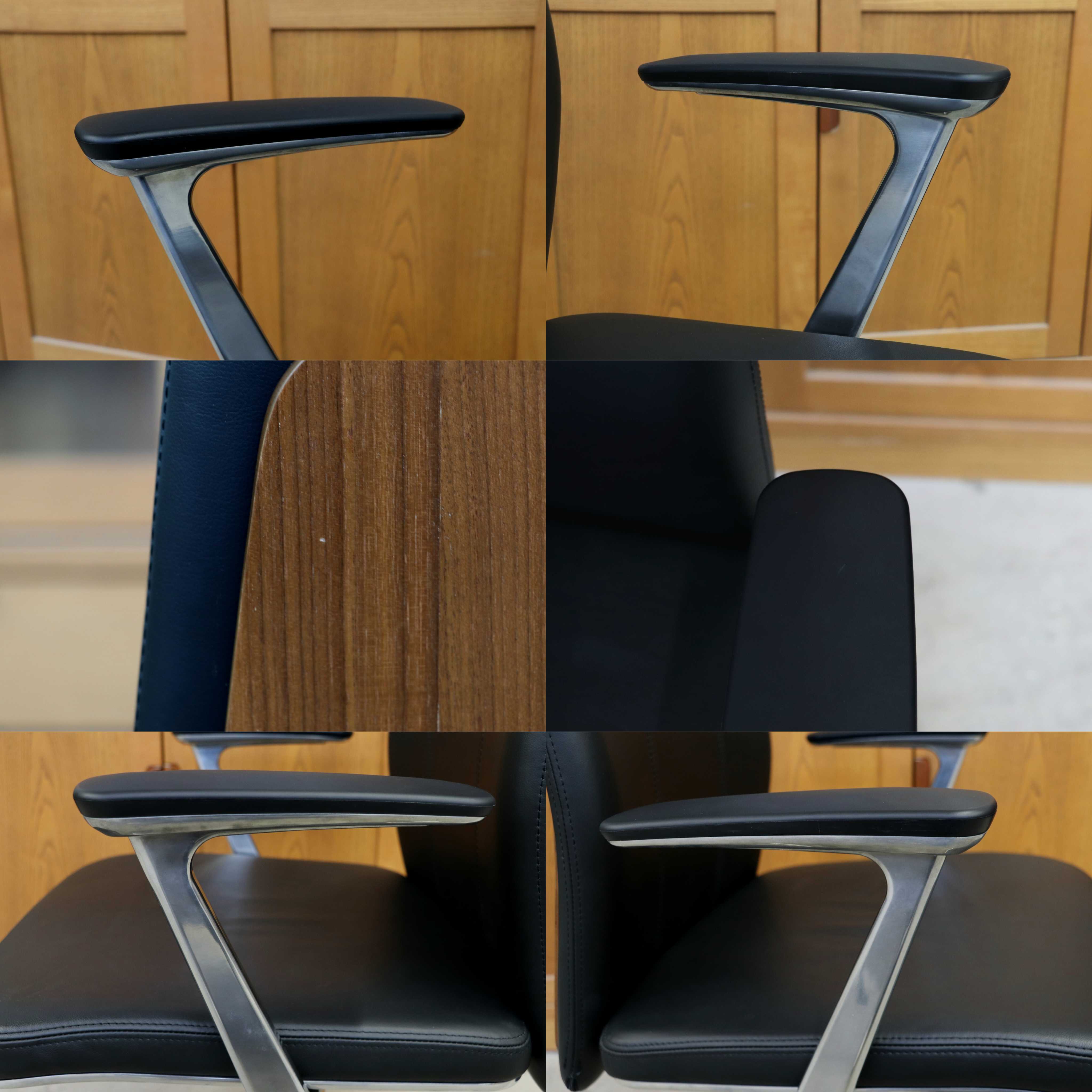 GMIK678H○okamura / オカムラ CRAFTIE クラフティー デスクチェア オフィスチェア アームチェア 本革 ウォールナット 定価約38万 展示品