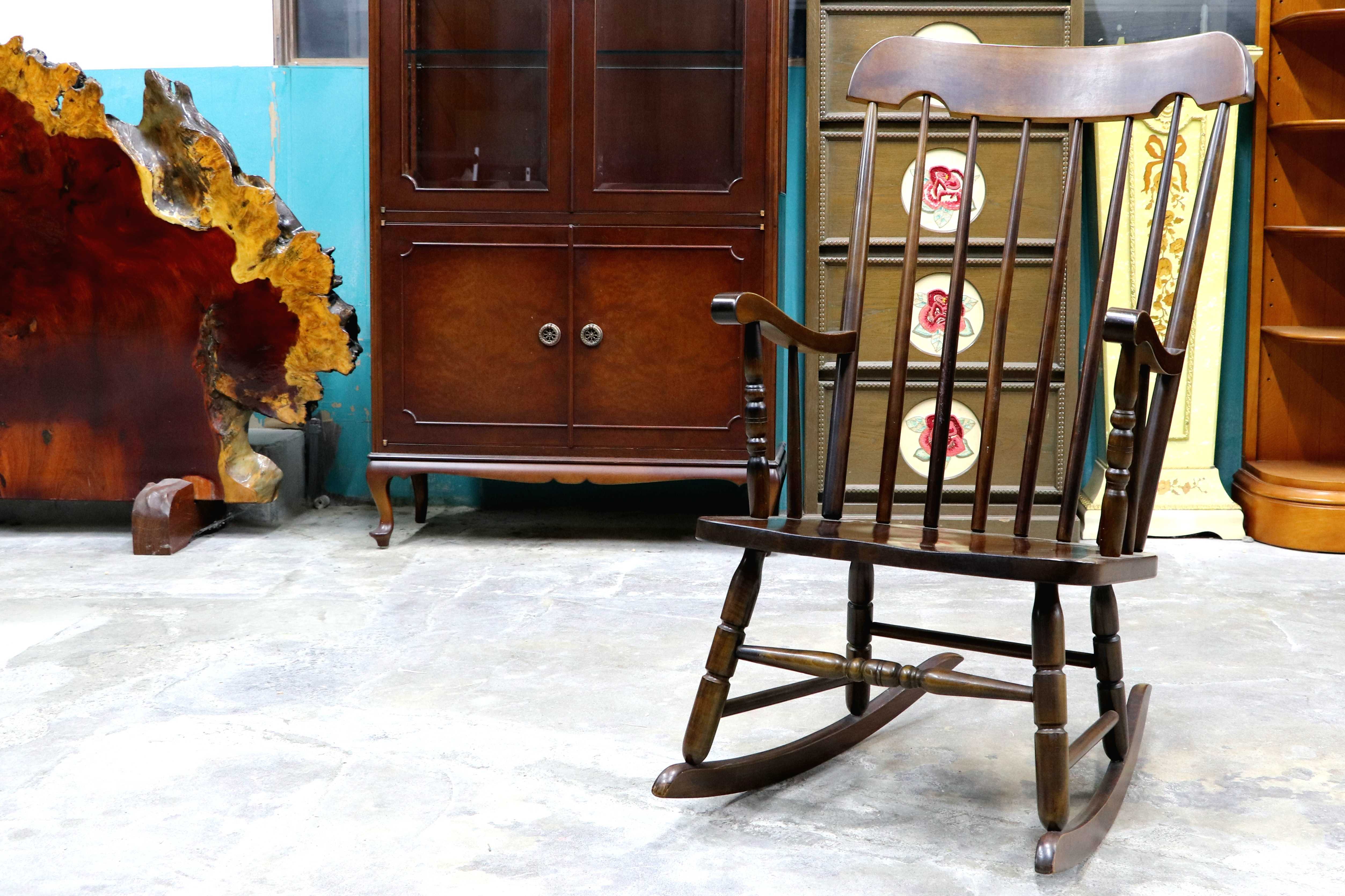 GMIS375○柏木工 / KASHIWA ロッキングチェア 揺り椅子 アームチェア 椅子 レトロ カントリー ノスタルジック アンティーク 飛騨家具