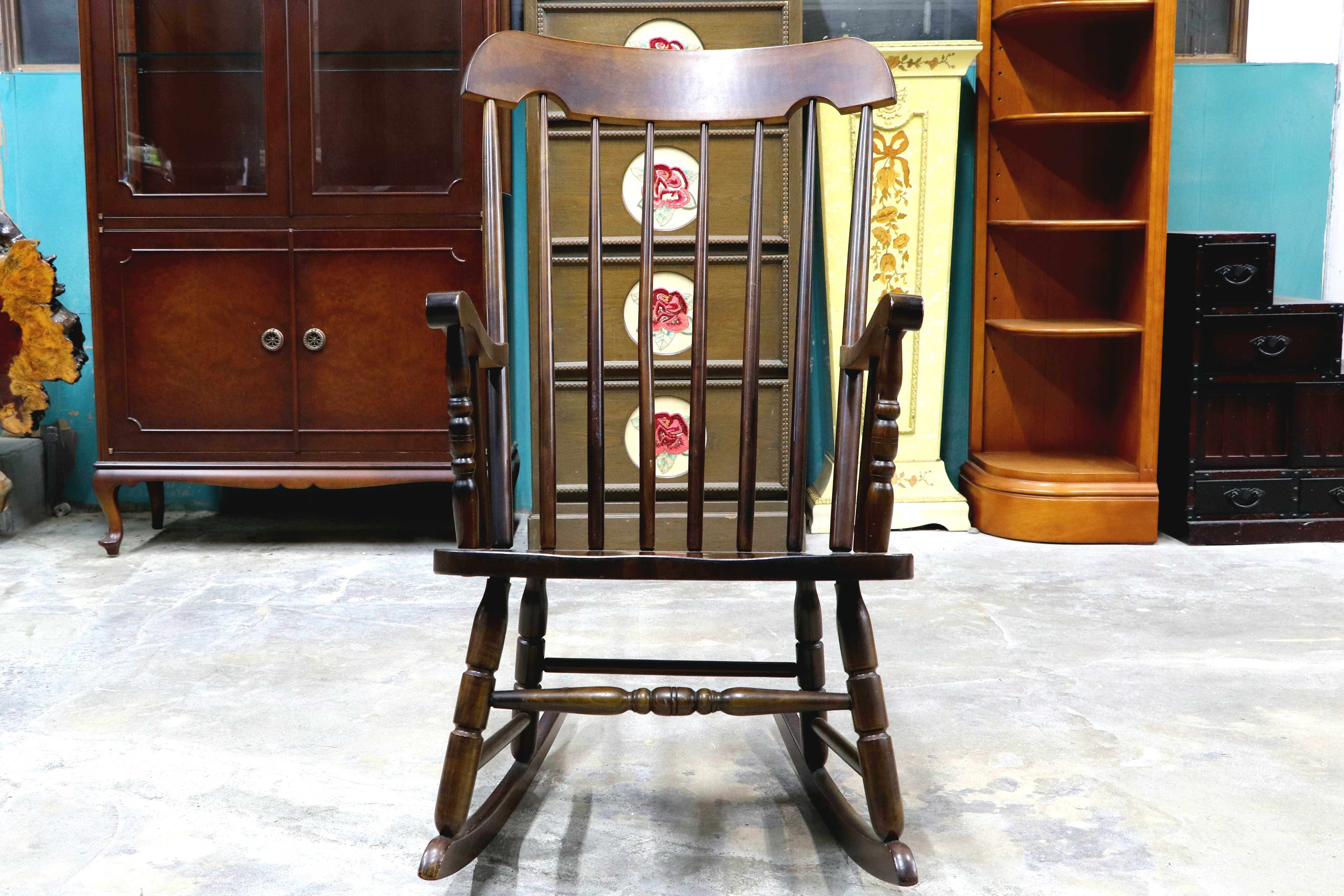 GMIS375○柏木工 / KASHIWA ロッキングチェア 揺り椅子 アームチェア 椅子 レトロ カントリー ノスタルジック アンティーク 飛騨家具