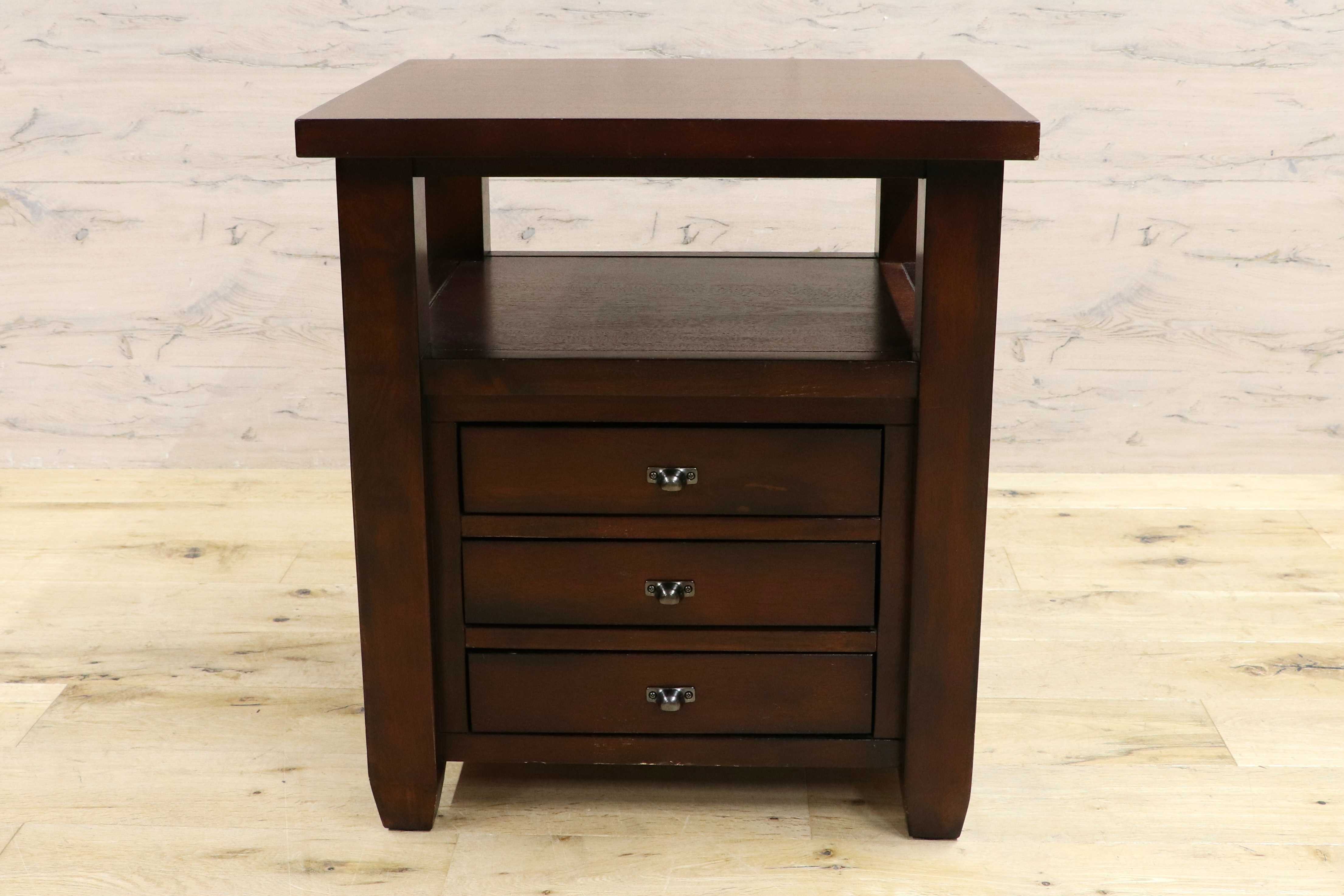 GMIK742○OUTLOOK クラシック 木製 サイドテーブル ナイトテーブル 引き出し ベッドサイド アンティーク