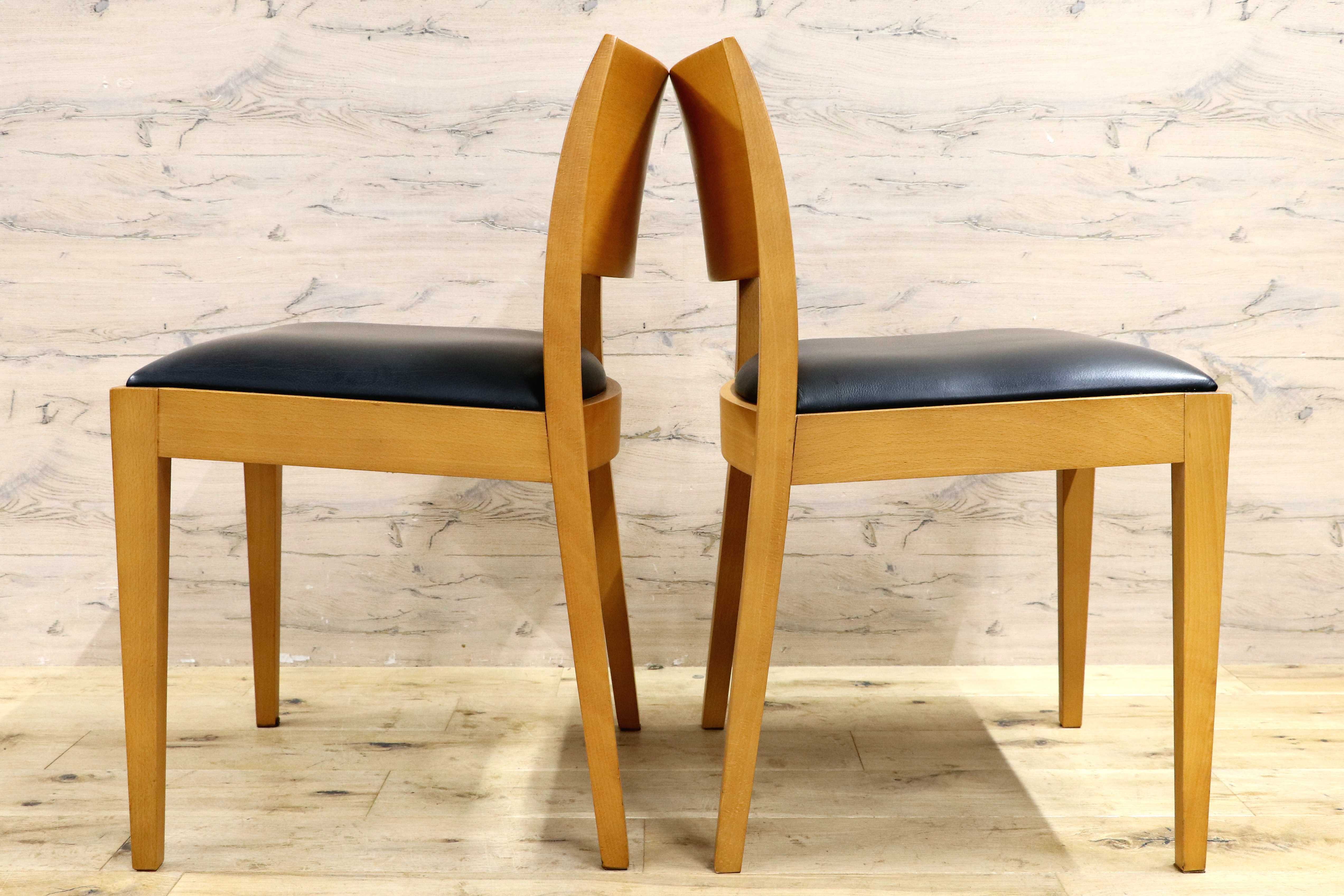 GMIK729B○Andreu World / アンドリュー・ワールド ダイニングチェア 2脚セット 椅子 レザー シンプル モダン スペイン製