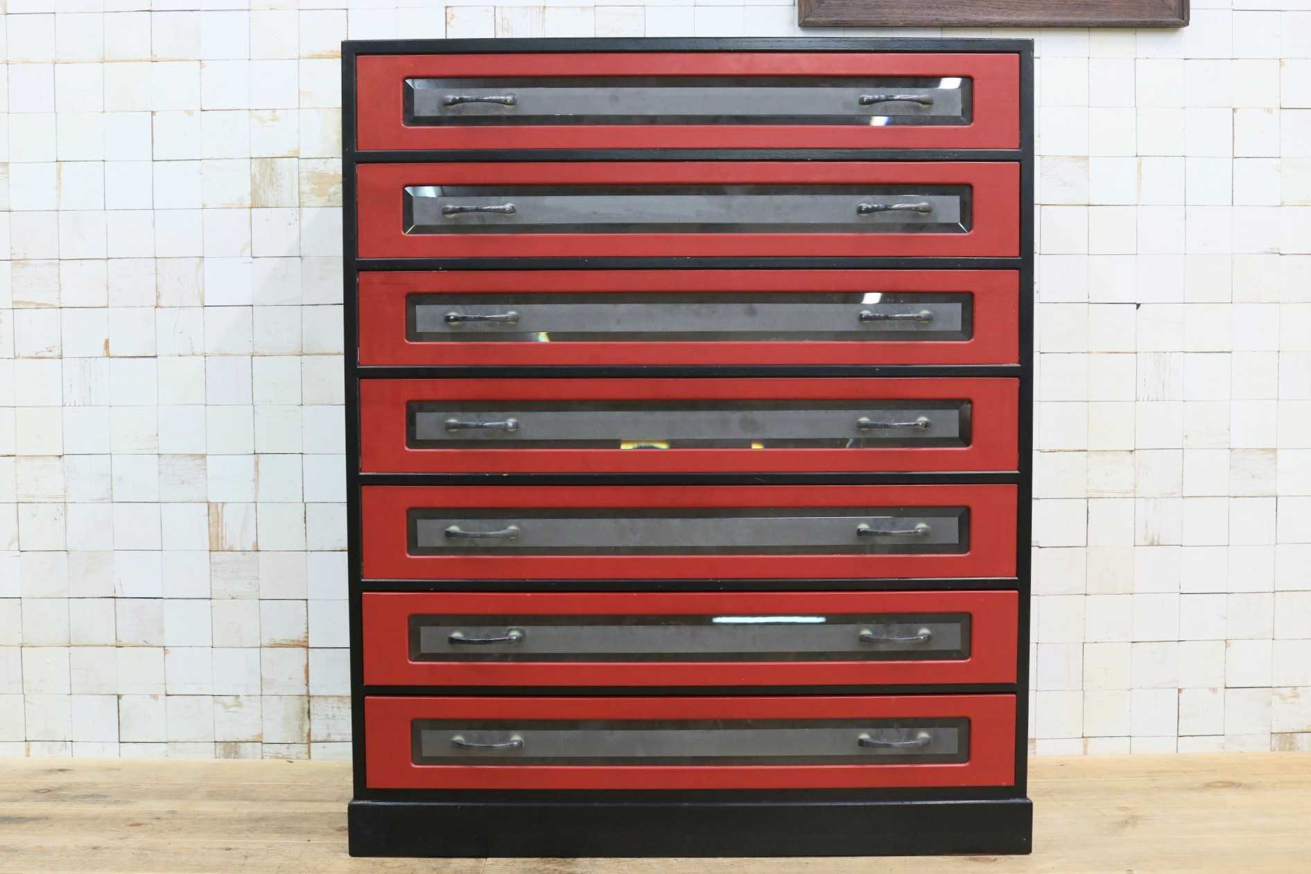 GMJS198◯桐箪笥 キャビネット チェスト 整理箪笥 収納家具 引き出し収納 7段チェスト レトロ 和モダン ヴィンテージ
