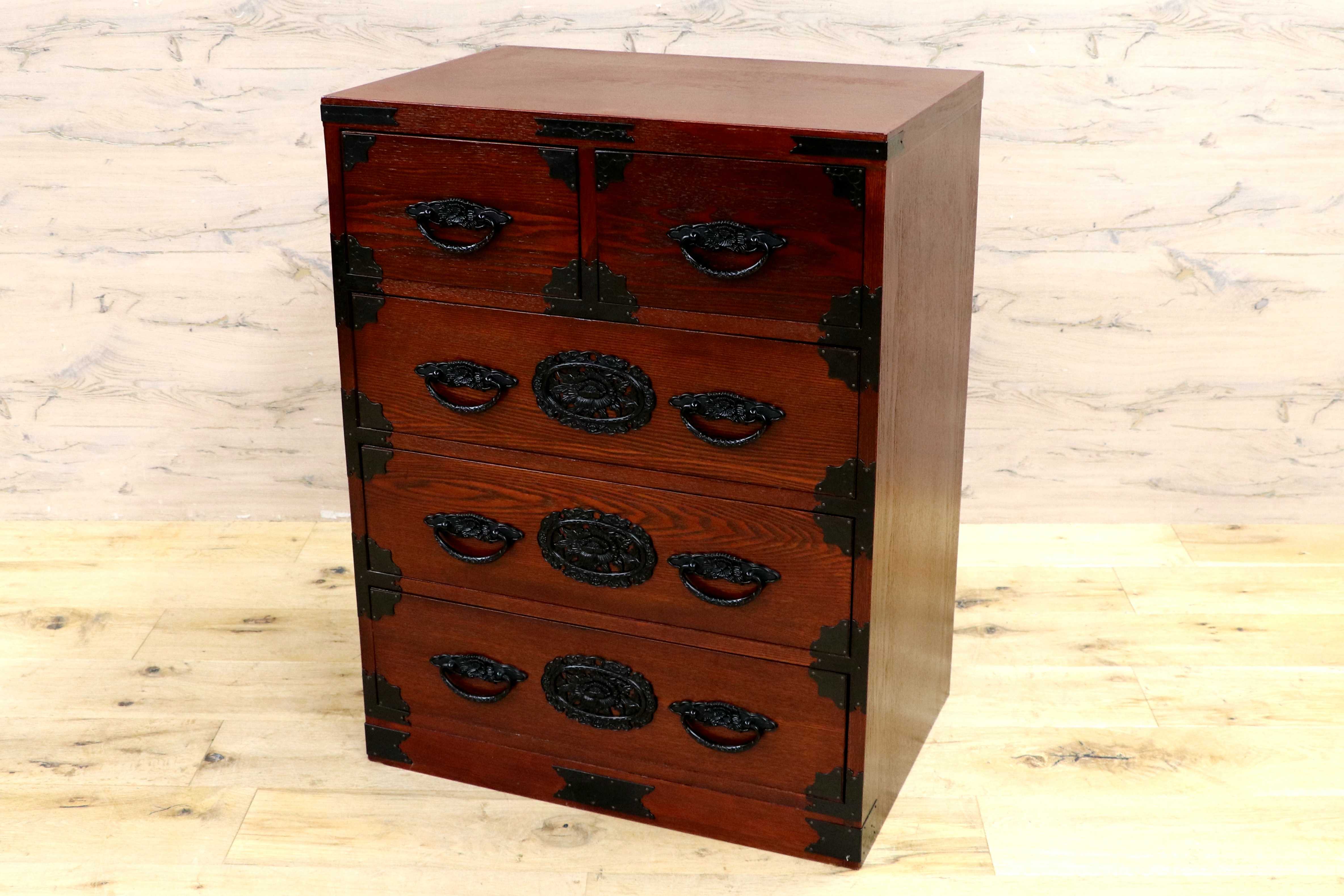 昭和時代の古い木製引き出し家具、大型収納キャビネット 昭和時代の古い木製引き出し家具、大型収納キャビネット 昭和時代の