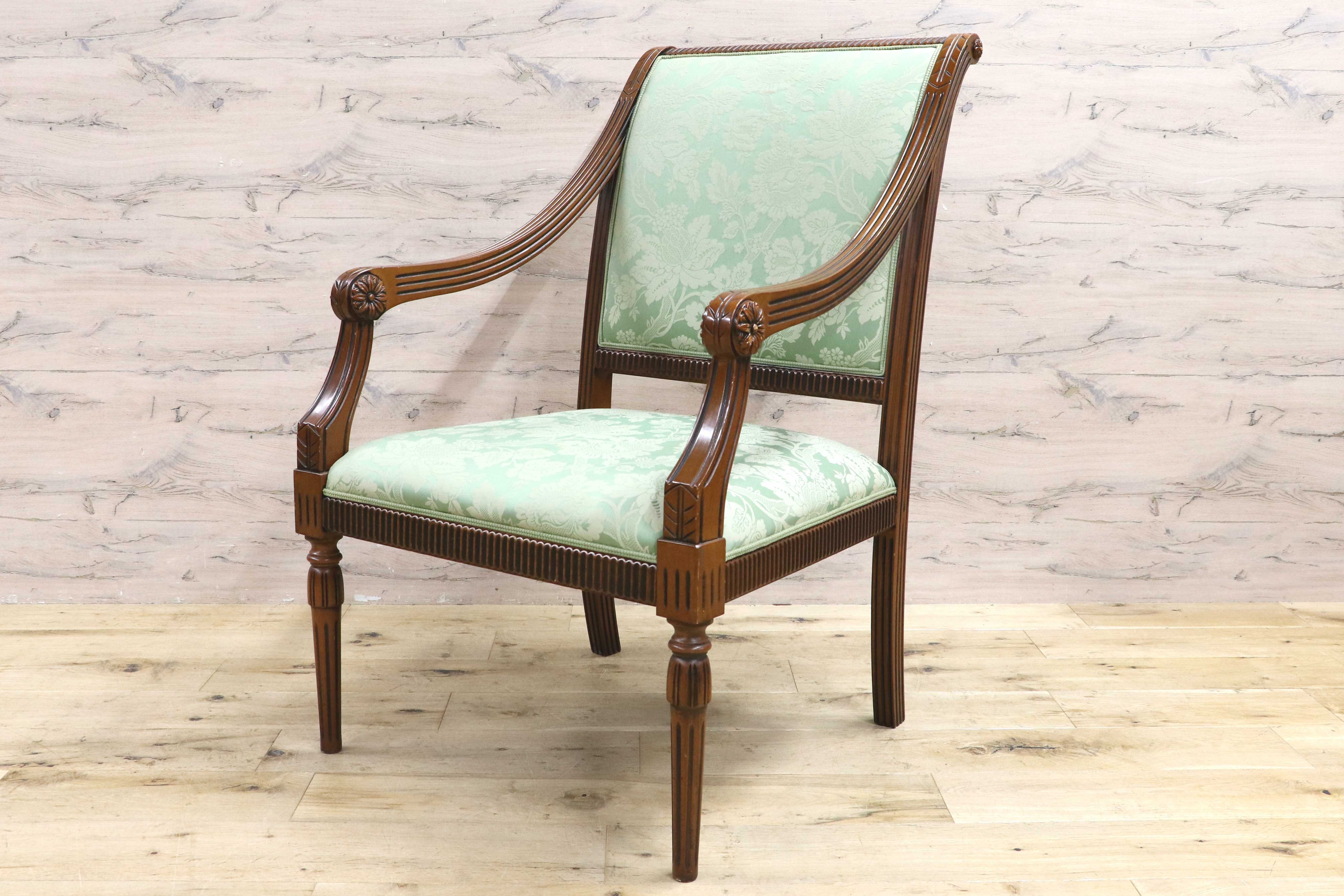 GMIH391D○Bakokko / バコッコ イタリア製 ダイニングチェア シングルソファ アームチェア クラシック エレガント イタリア家具 高級家具