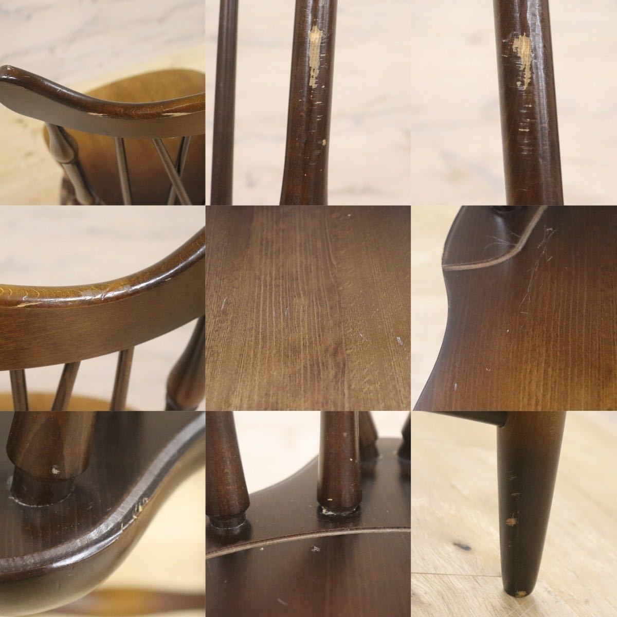 GMGT106B○飛騨産業 / HIDA キツツキ ダイニングチェアウィンザーチェア 椅子 木製 ブナ材 クラシック アンティーク