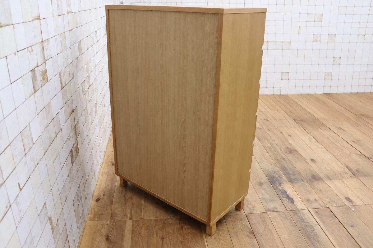 GMJS302C〇無印良品 / MUJI オーク材 チェスト 6段ワイド 7杯 幅80cm 天然木 北欧 ナチュラル