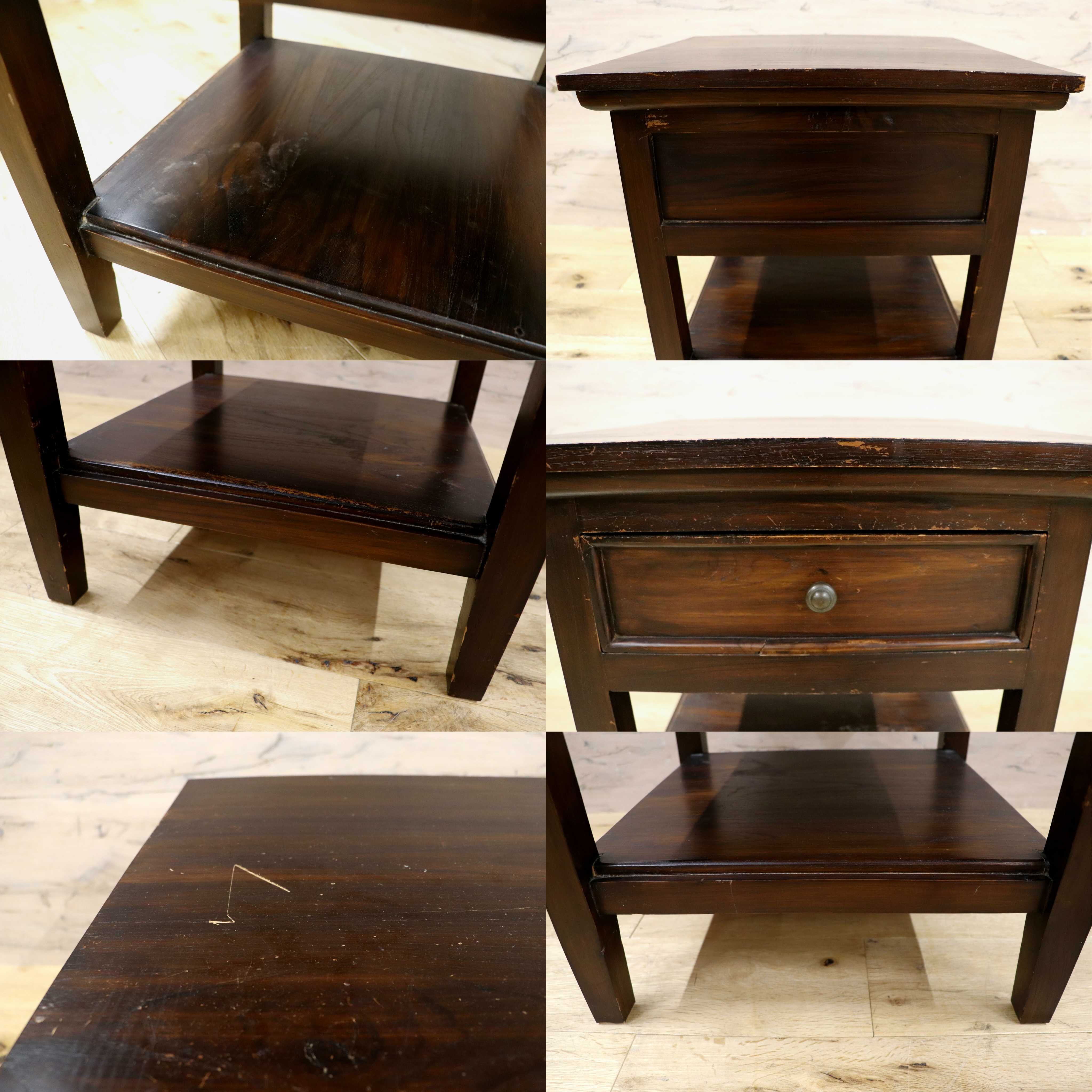 GMIK560B○ヨーロピアン アンティーク ヴィンテージ サイドテーブル コンソール チェスト キャビネットナイトテーブル 木製 電話台 花台