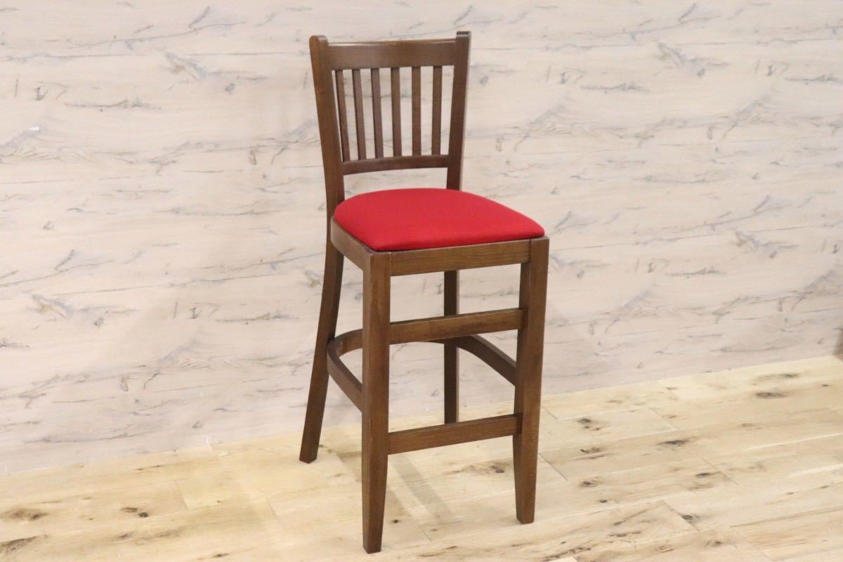 GMGH254B○相合家具製作所 カウンターチェア ハイチェア ウィンザーチェア 椅子 木製フレーム ファブリック チェコ製 レトロ