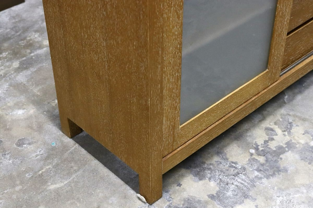 GMIK703○Crate & Barrel / クレートアンドバレル 最高級 サイドボード リビングボード キッチンボード オーク材 アメリカ モダン