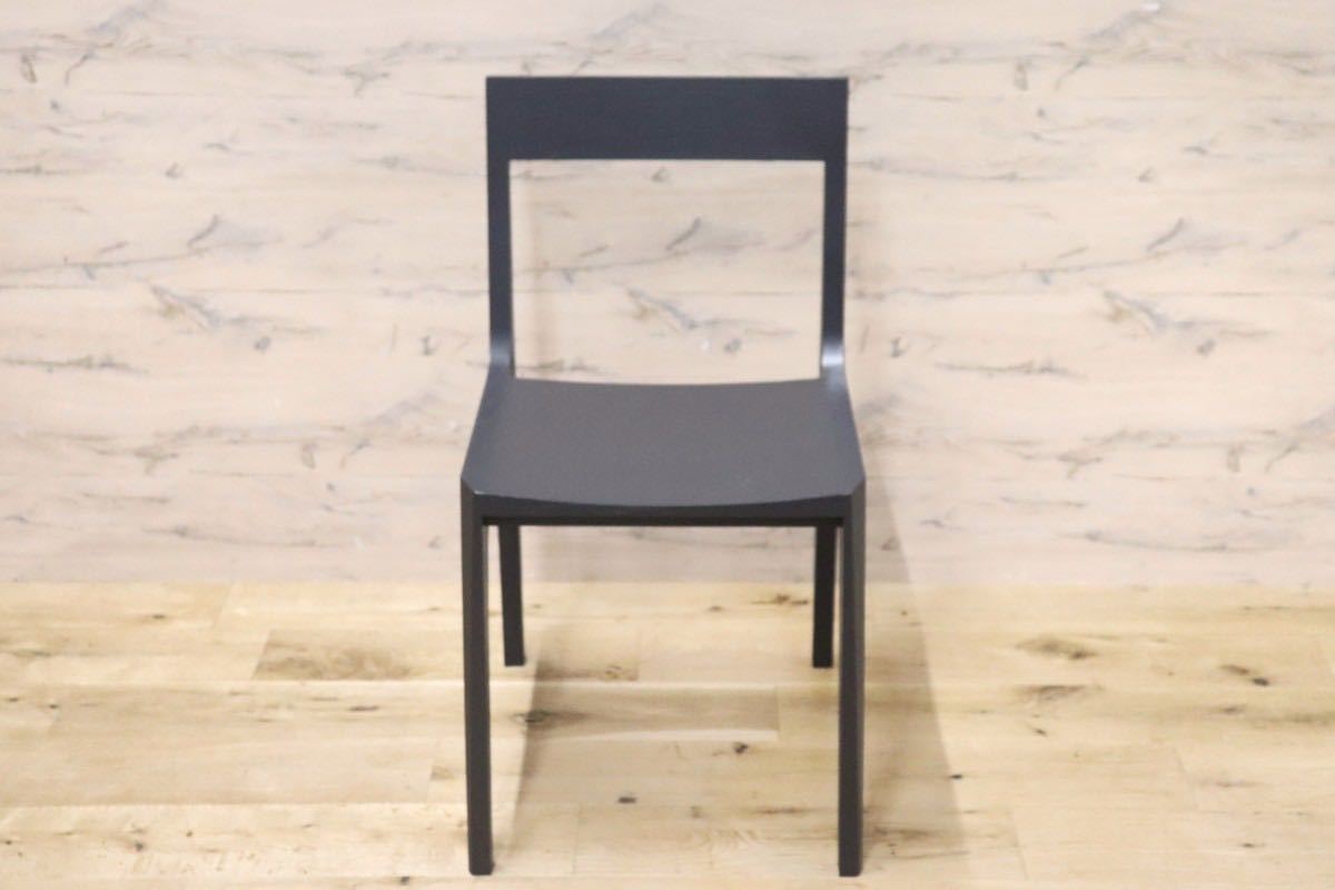 GMGN380A○Cadenza / カデンツァ パモウナ ダイニングチェア プラスターチェア 椅子 木材 モダン チャコールグレー 定価約4.8万