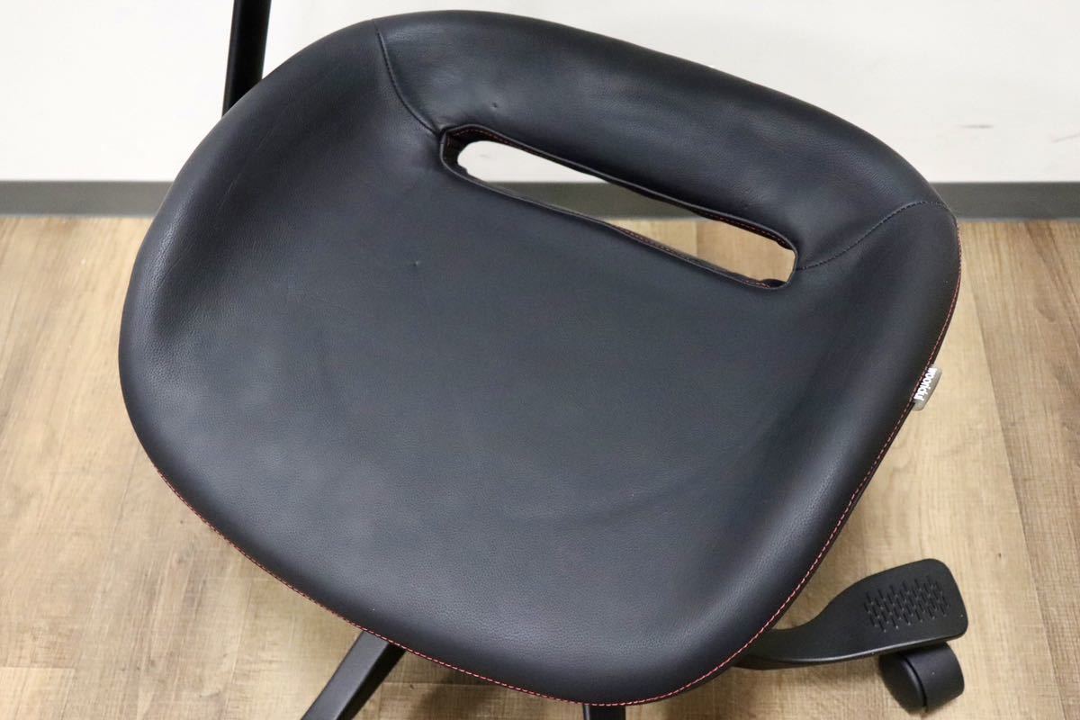 GMGN259A○Wooridul Chair / ウリドゥルチェア デスクチェア ワークチェア 椅子 ブラック 合皮 展示品