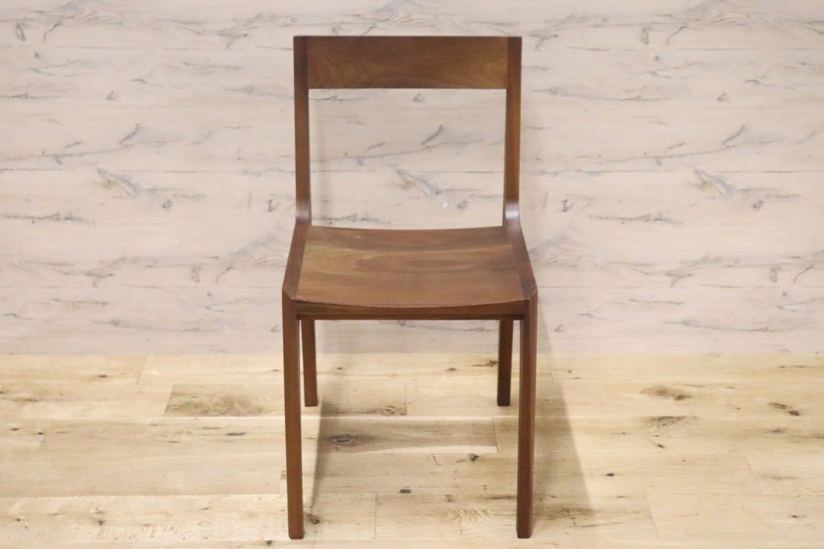 GMGN380B○Cadenza / カデンツァ パモウナ ダイニングチェア プラスターチェア 椅子 木製 ウォールナット 天然木 モダン 定価約4.8万