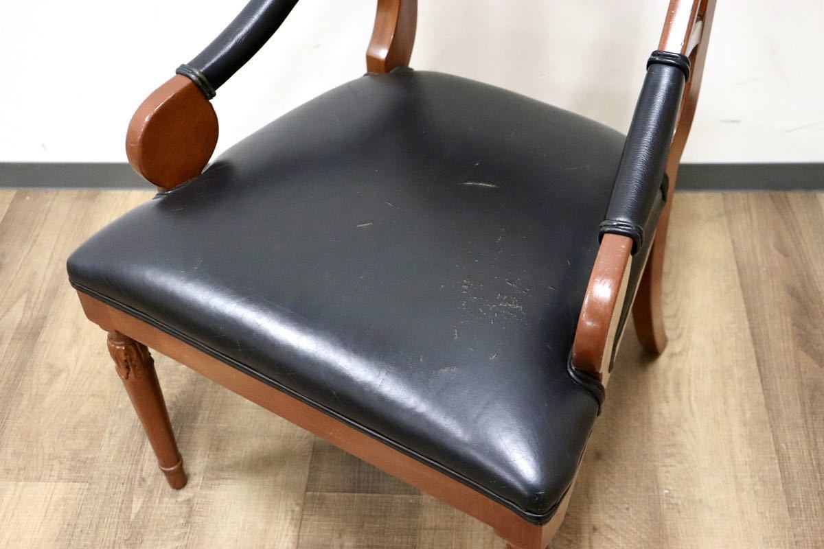 約実寸サイズGMGN162F○イタリア製 クラシック モダン ダイニングチェア 椅子 セミ