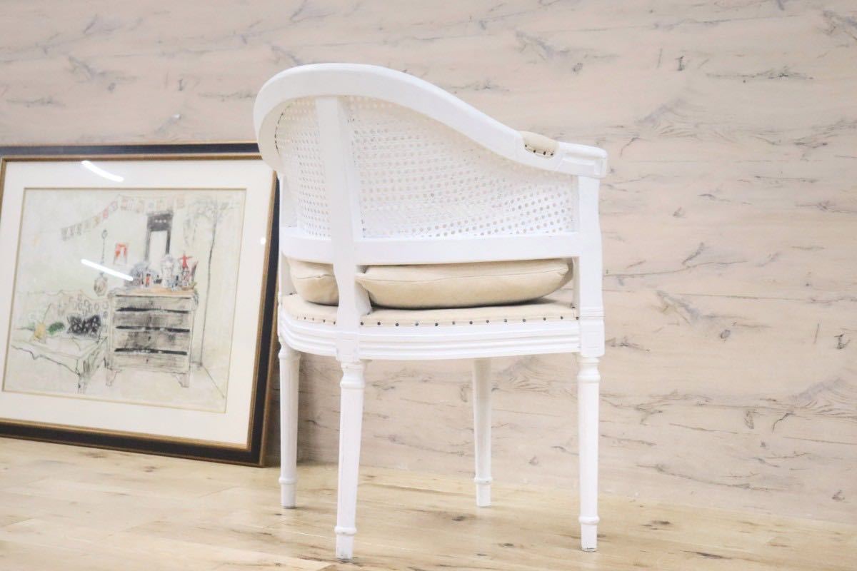 GMGT99A○シャビーシック ラウンジチェア ダイニングチェア クラシカル ファブリック フェザークッション 検）カントリーコーナー