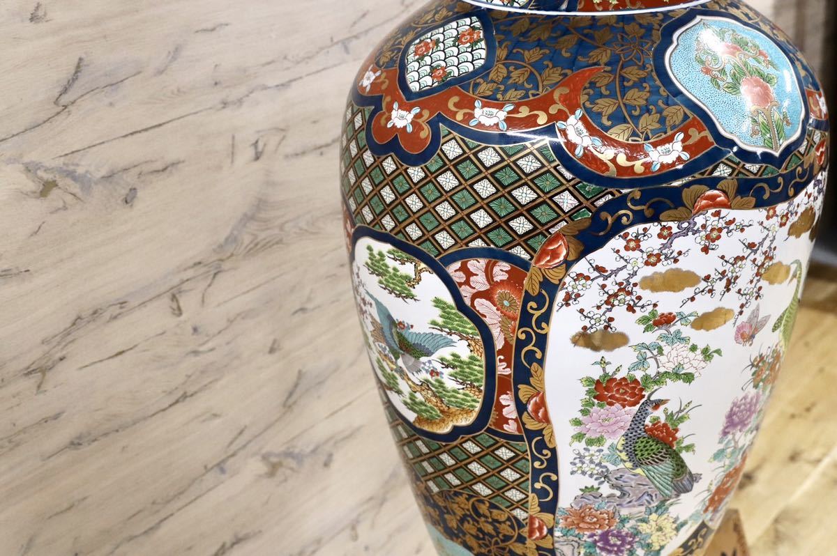 有田焼、龍彫刻大壺、飾り壺インテリア小物 - 花瓶・フラワースタンド