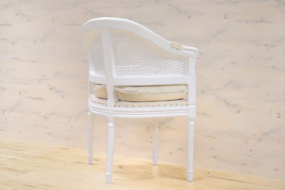 GMGT99○シャビーシック ラウンジチェア ダイニングチェア クラシカル ファブリック フェザークッション 検）カントリーコーナー