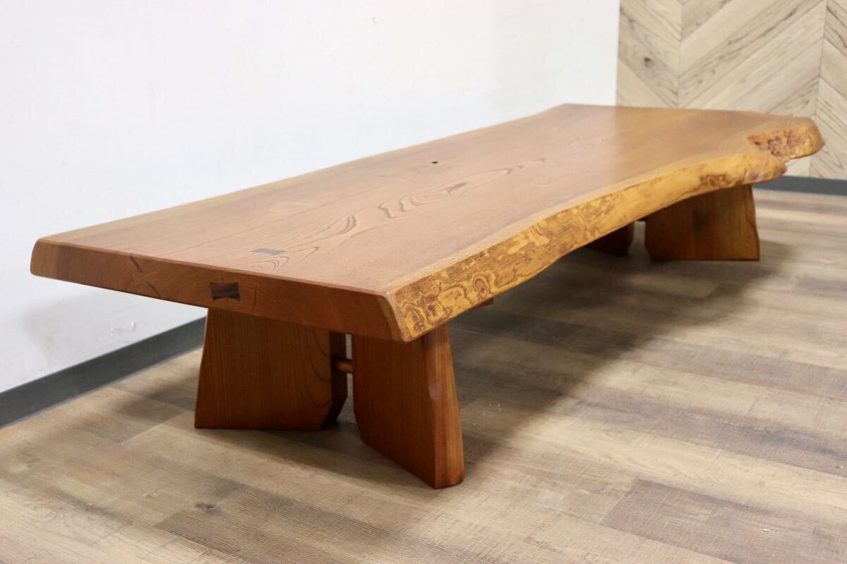 希少　材木　サクラ　無垢　杢　座卓　テーブル　和室無垢テーブル